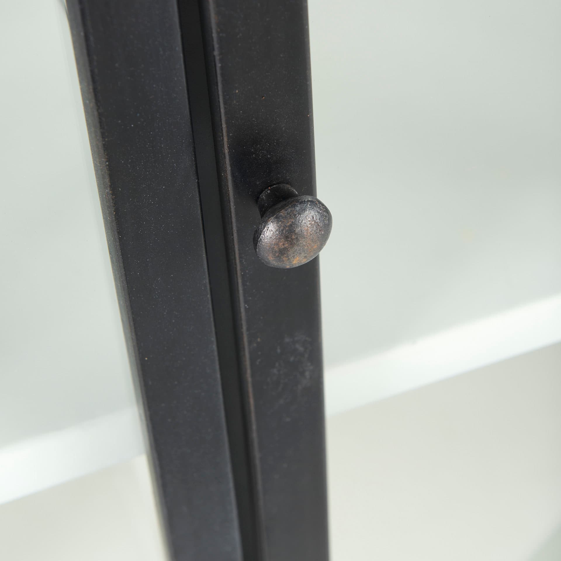 Dimitra 62.0L x 32.0W x 36.0H Dark Iron W/Glass Doors Kitchen Island — product photograph