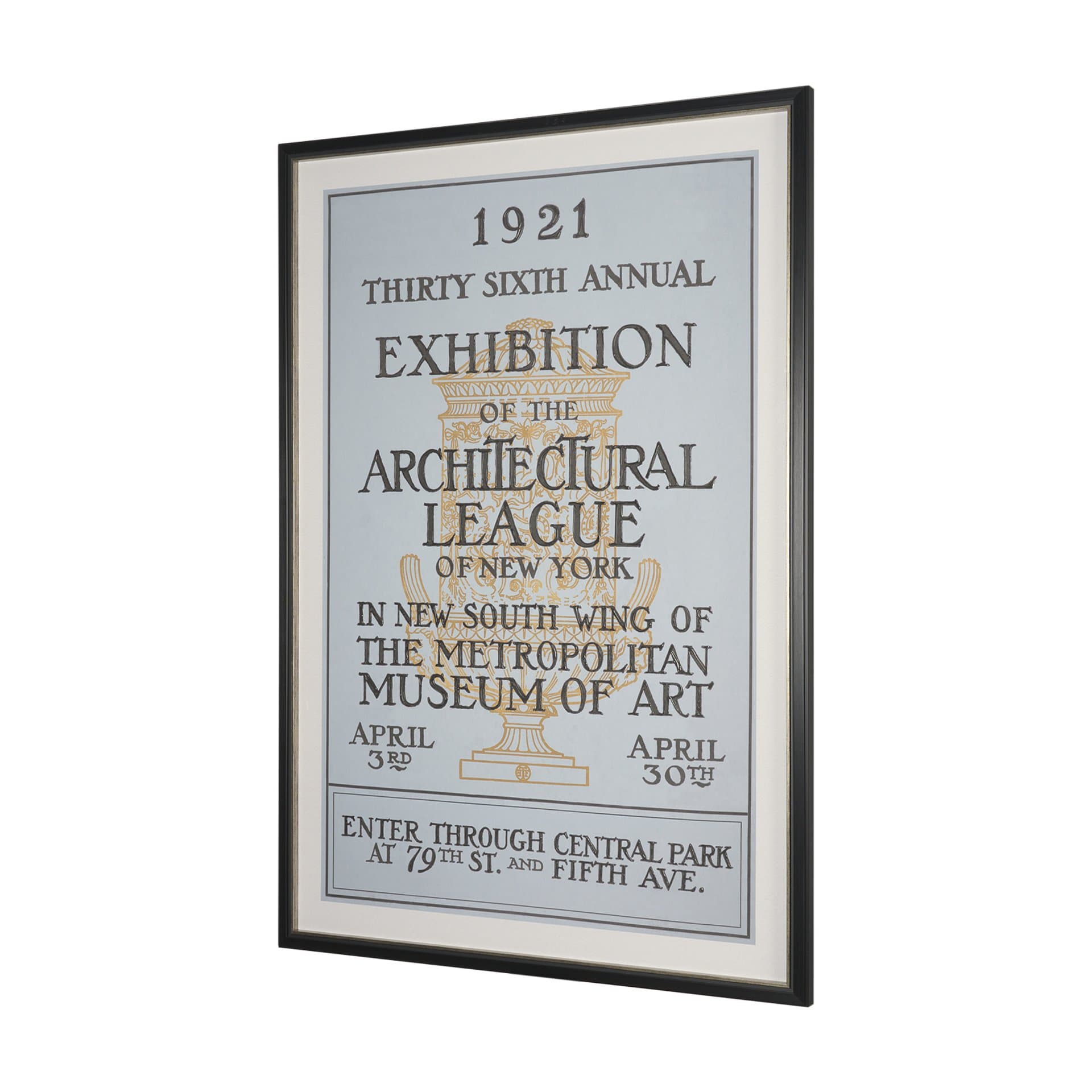 Ephemera Architecture by The Vintage Collection Hand Embelished Framed Artwork Matted under Glass — product photograph