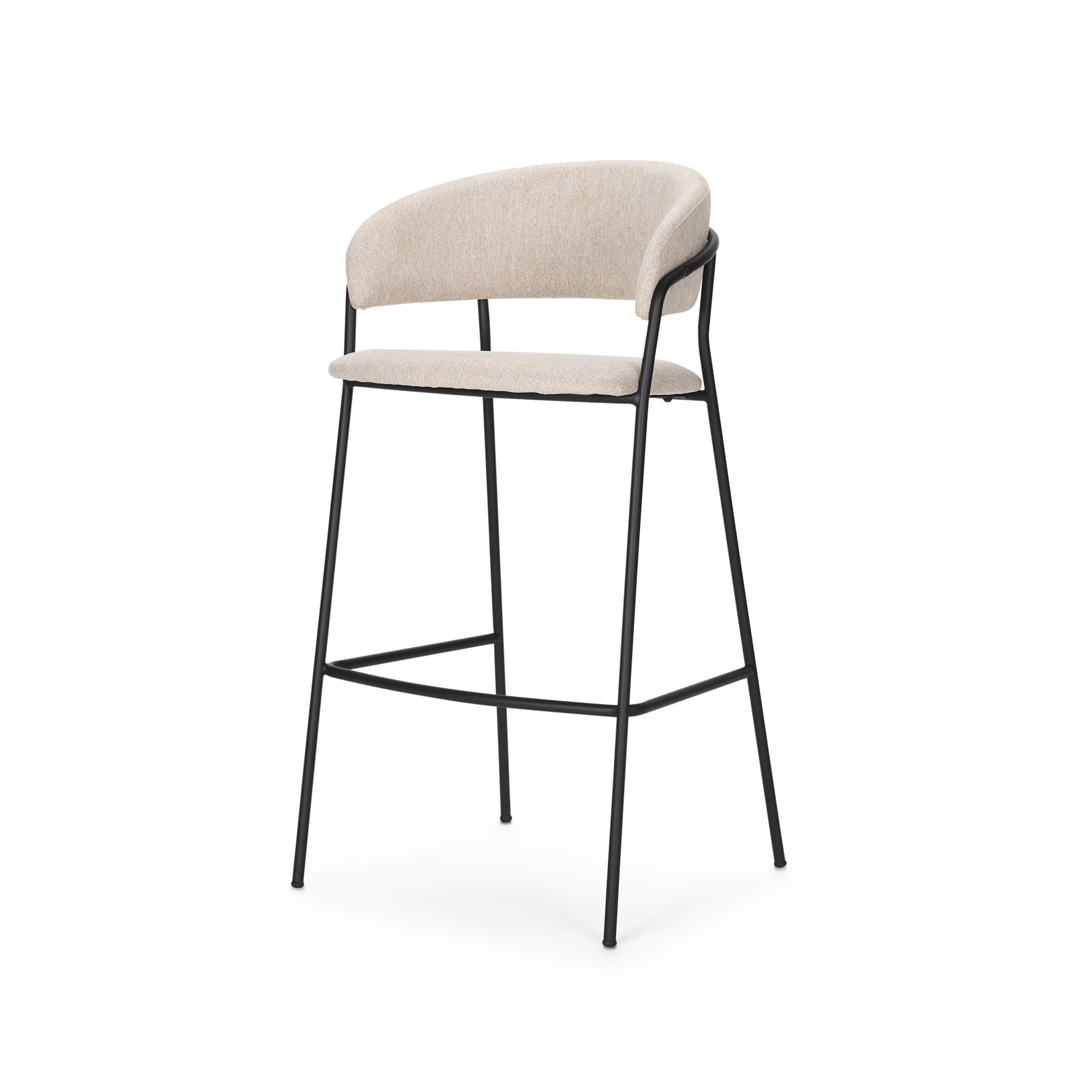 Carolyn Open Back 39.8in Seat Bar Stool | Oatmeal — product photograph
