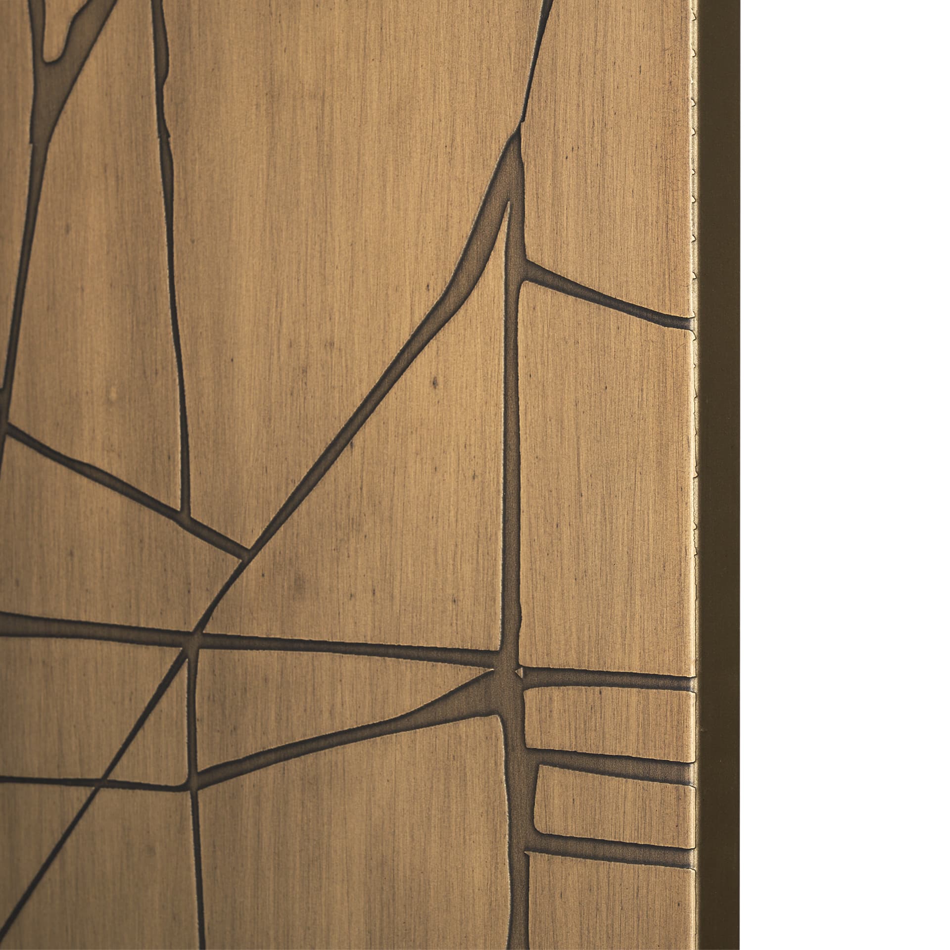 Roho Painted Gold Metal Wall Art — product photograph