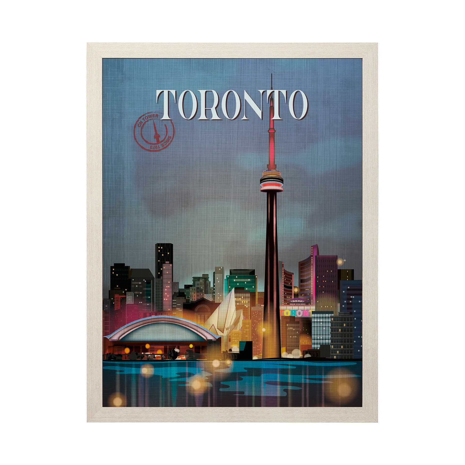 Toronto Go Canada (L) by Mercana Studio a Hand Embellished Decograph Framed Art Print — product photograph