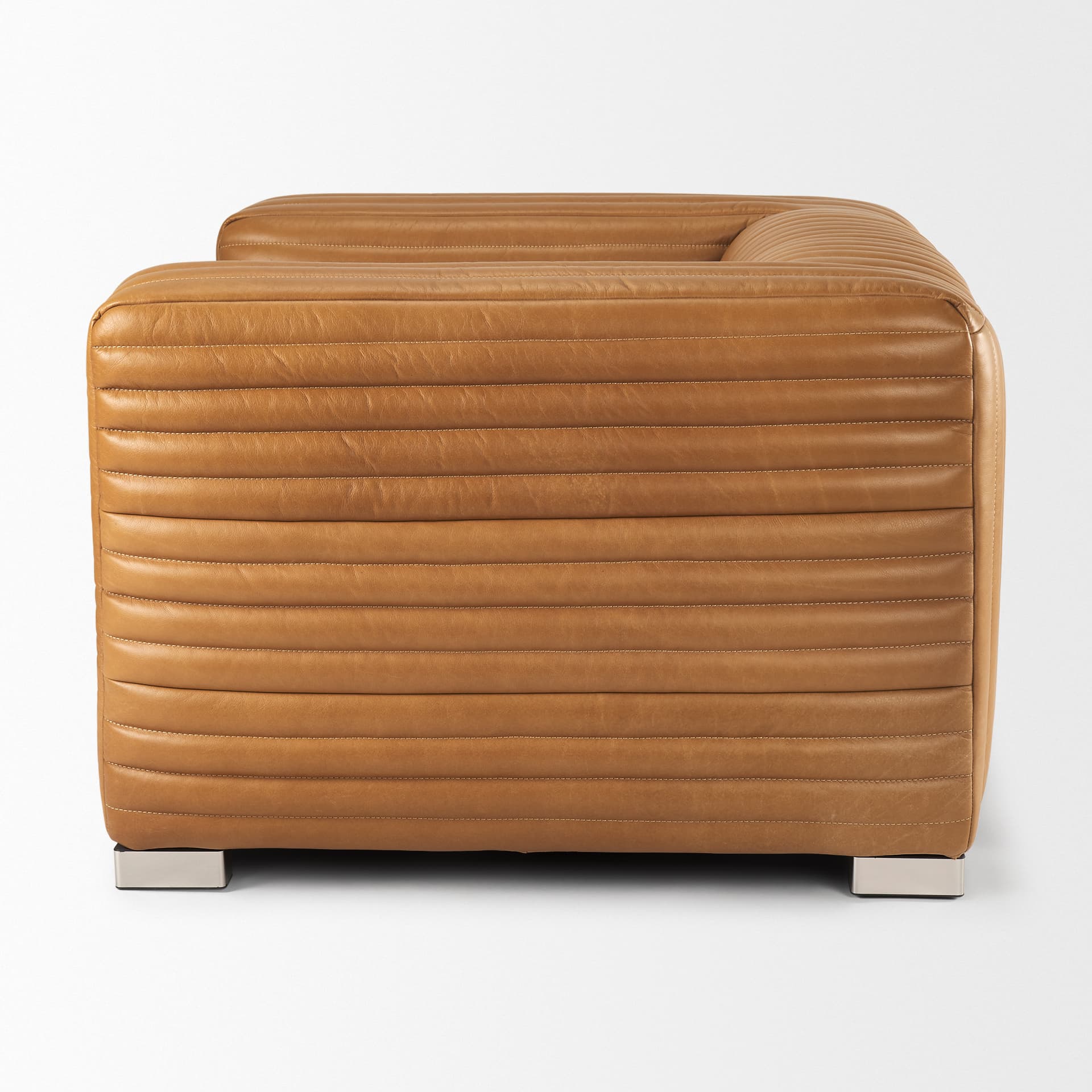 Ricciardo Cognac Leather Upholstered Arm Chair — product photograph