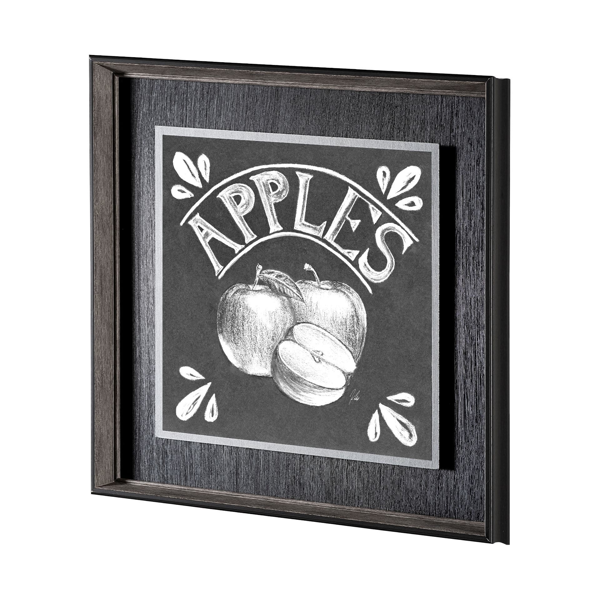Farm Fresh Apples by Mercana Studio a Hand Embellished Textured Framed Art Print — product photograph