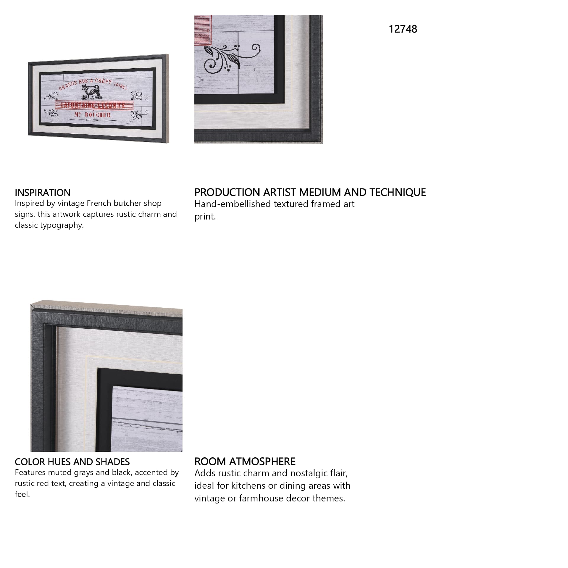 Animal Bill of Sales II Gray Wood Mercana Studio Hand Embellished Framed Art Print Matted under Glas — in a styled room