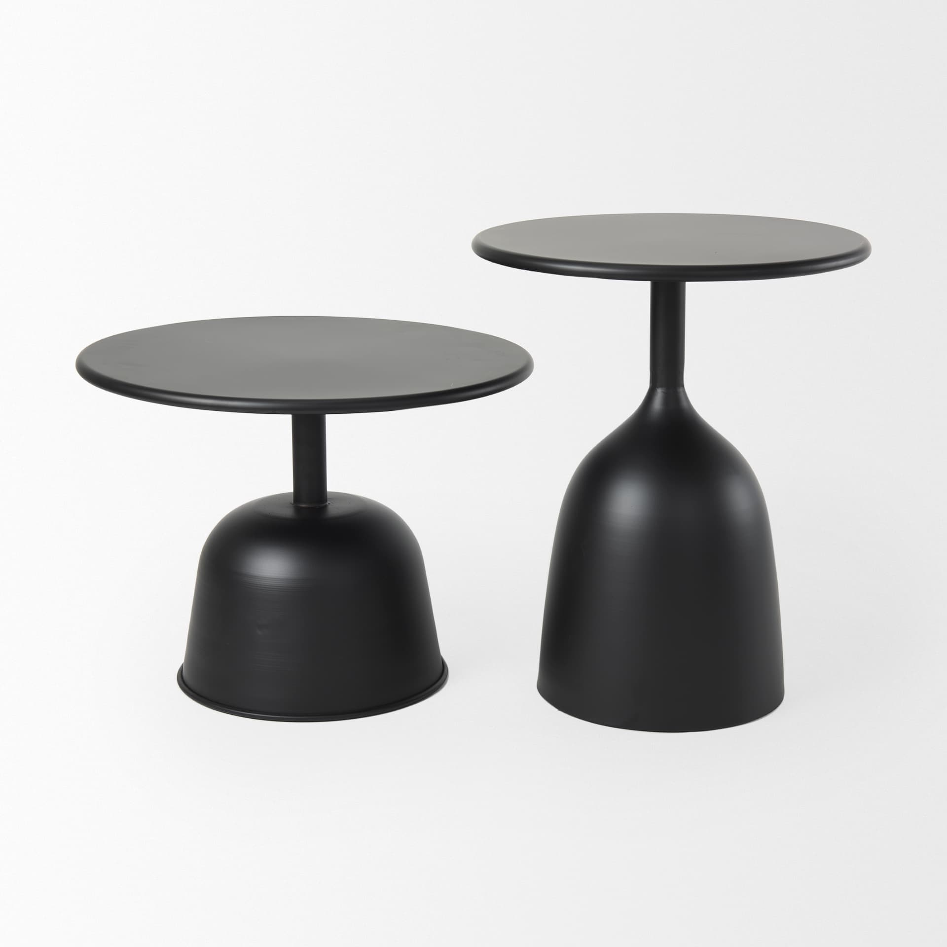 Talulla 19.7L x 19.7W x 14.8H Metal Matte Black Accent Table — product photograph