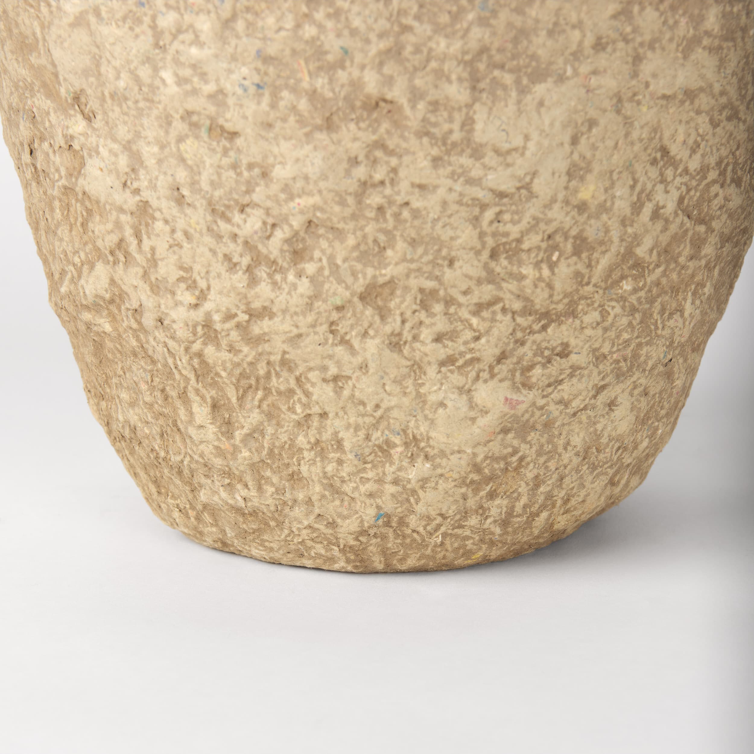 Rundal Large Beige Paper Mache Vase — product photograph