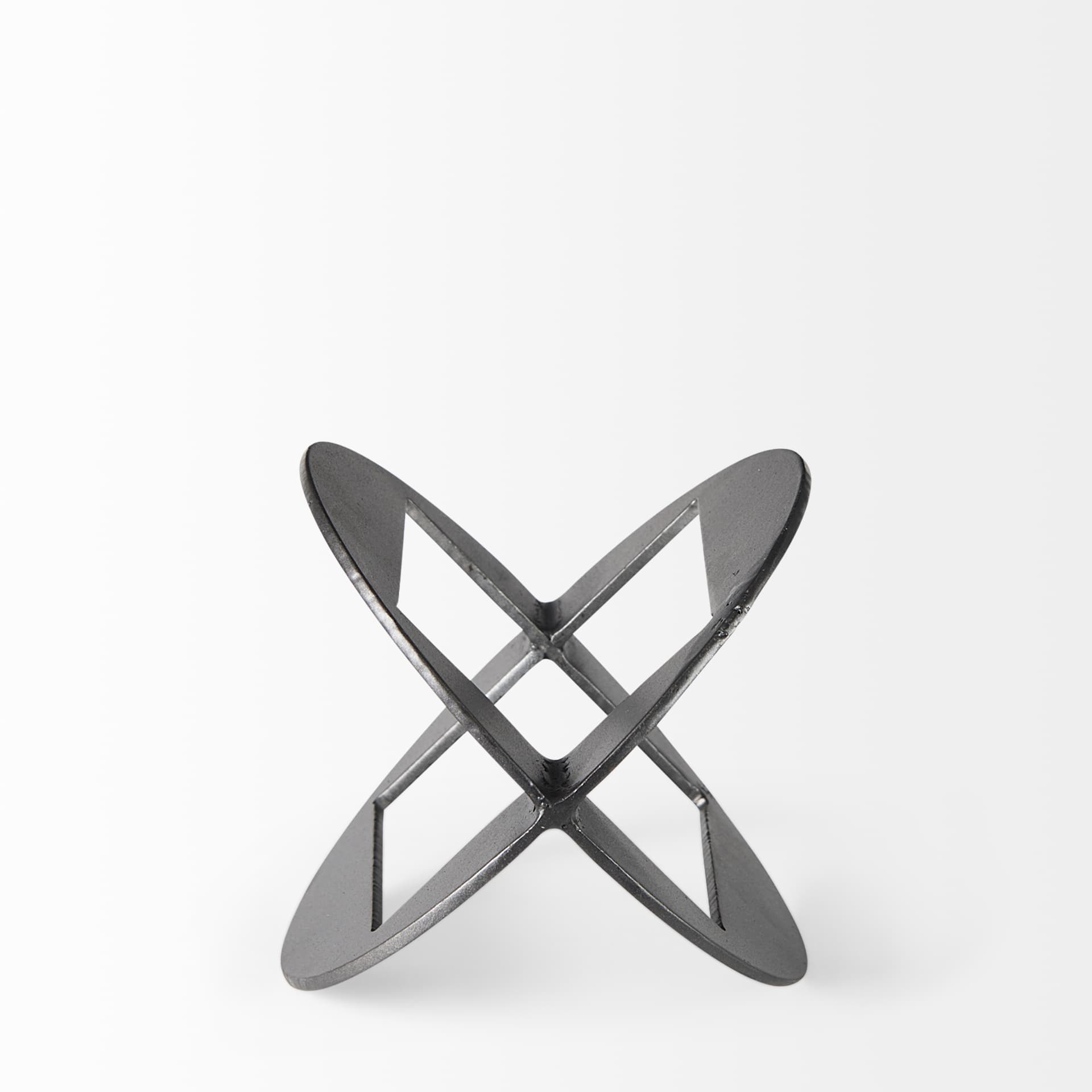 Cusco 6.0 L x 6.0 W x 6.0 H Black Iron Small Gunmetal Geometric Decorative Object — product photograph