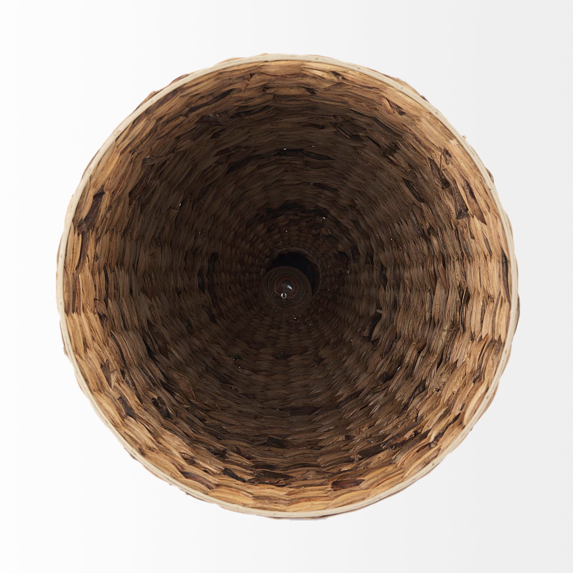 Campanile 16.0L x 16.0W x 27.0H Brown Whicker Pendant Light — product photograph