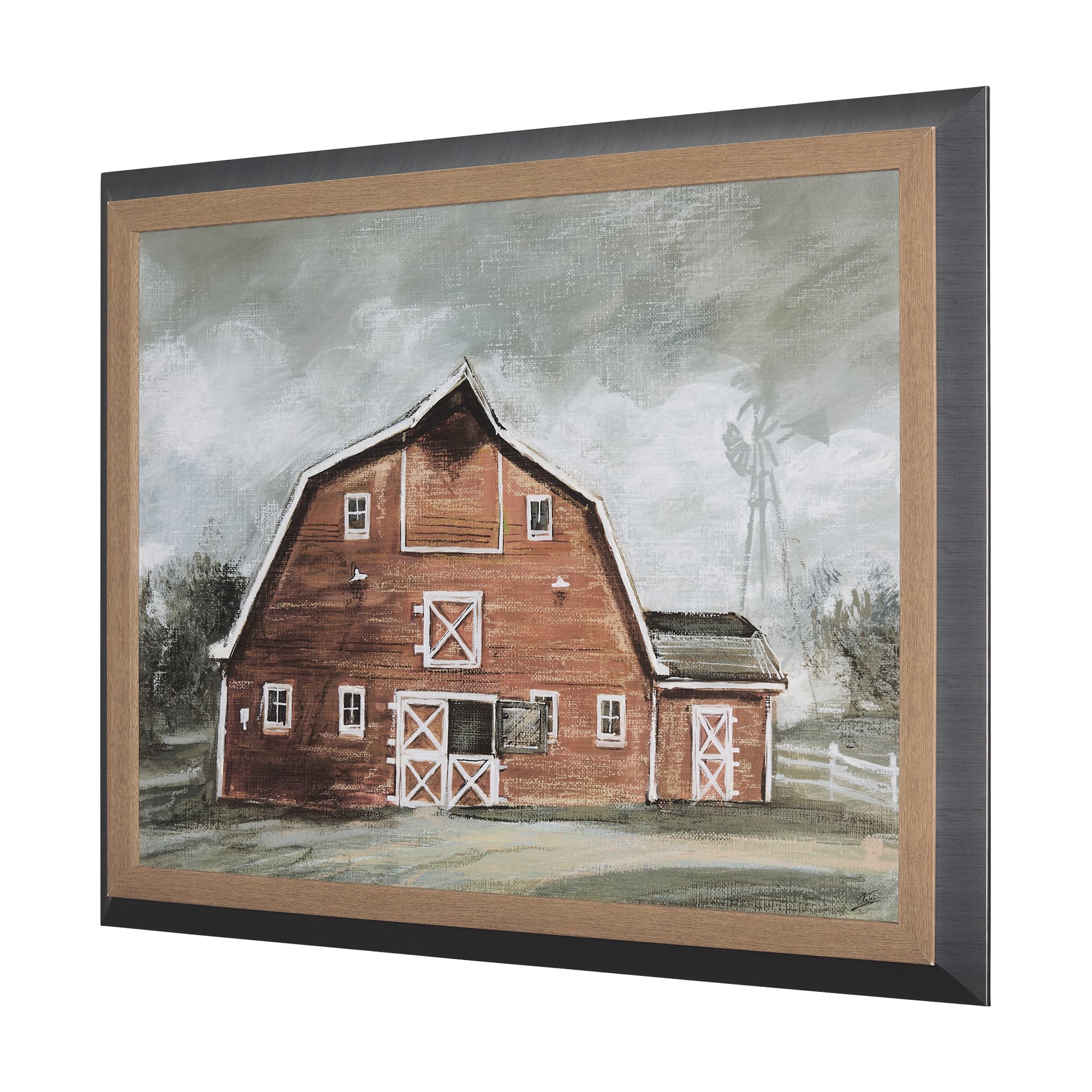 Old Barn IV by Mercana Studio a Hand Embellished Textured Framed Art Print — product photograph