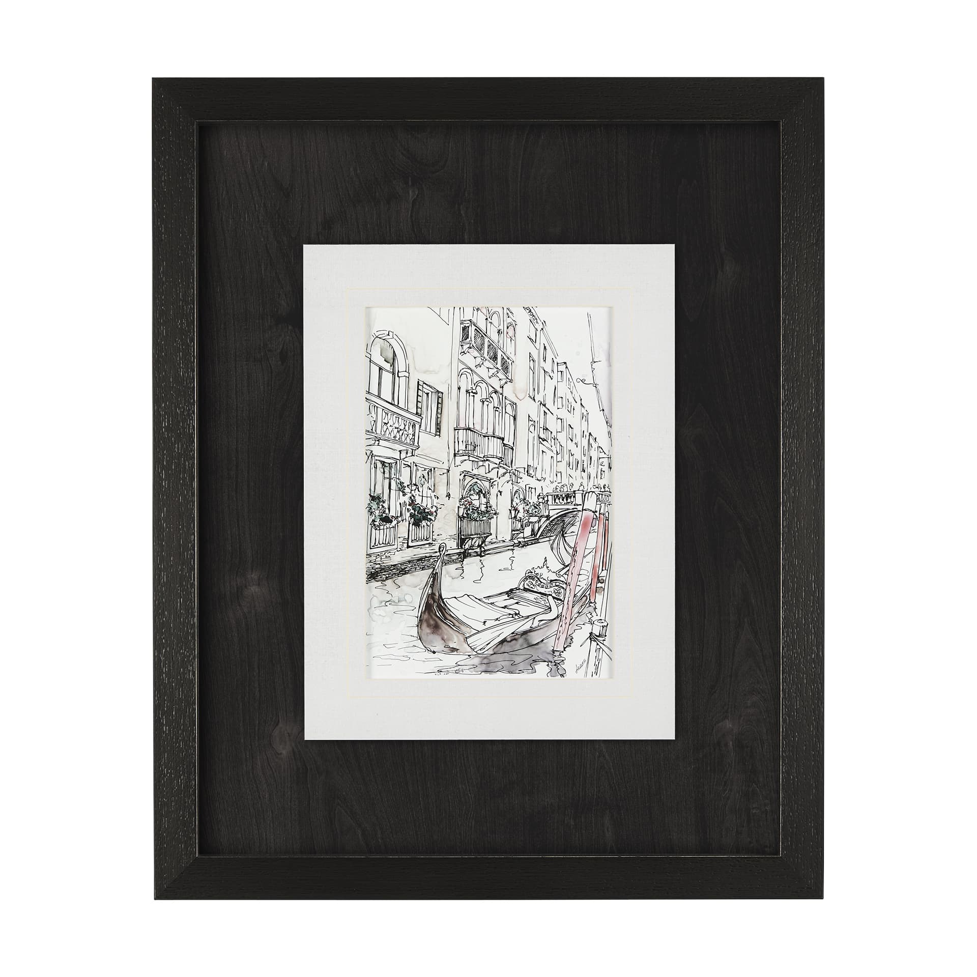 Travel memories V by Natalia a Framed Art Print Matted under Glass — product photograph
