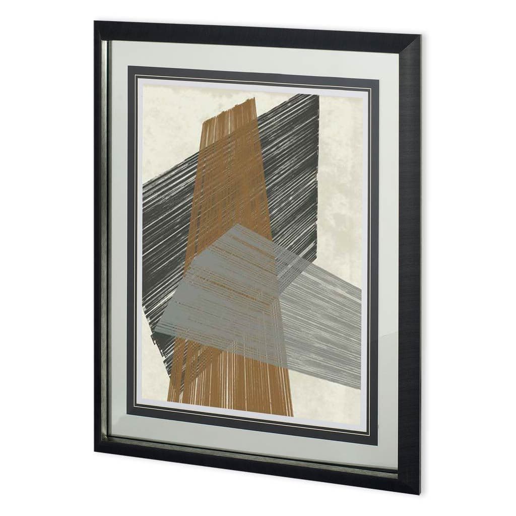 Triangle Stripes II by Jennifer Goldberger a Framed Art Print Matted under Glass — product photograph