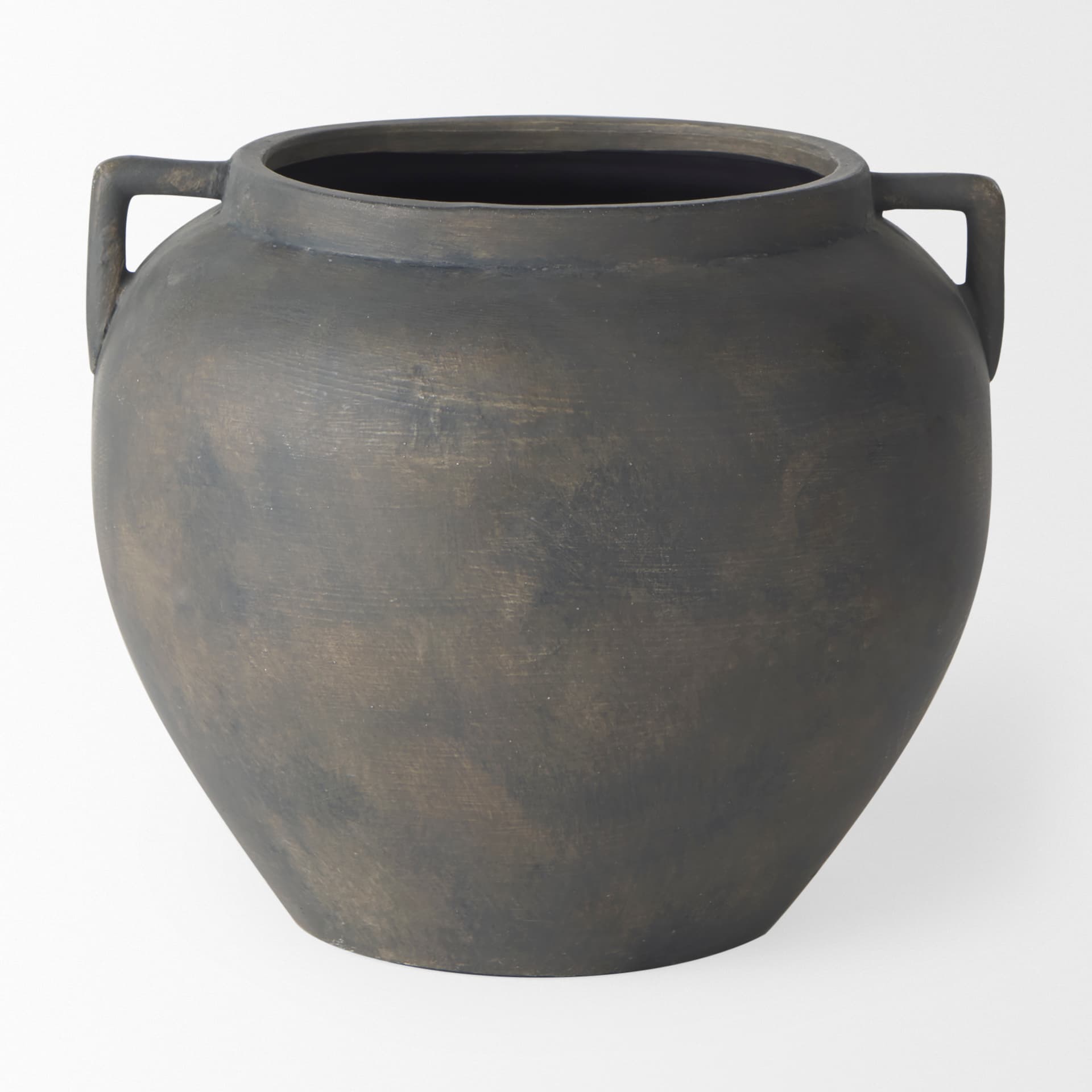 Kilian Short Brown-Gray Double Ear Vase — product photograph