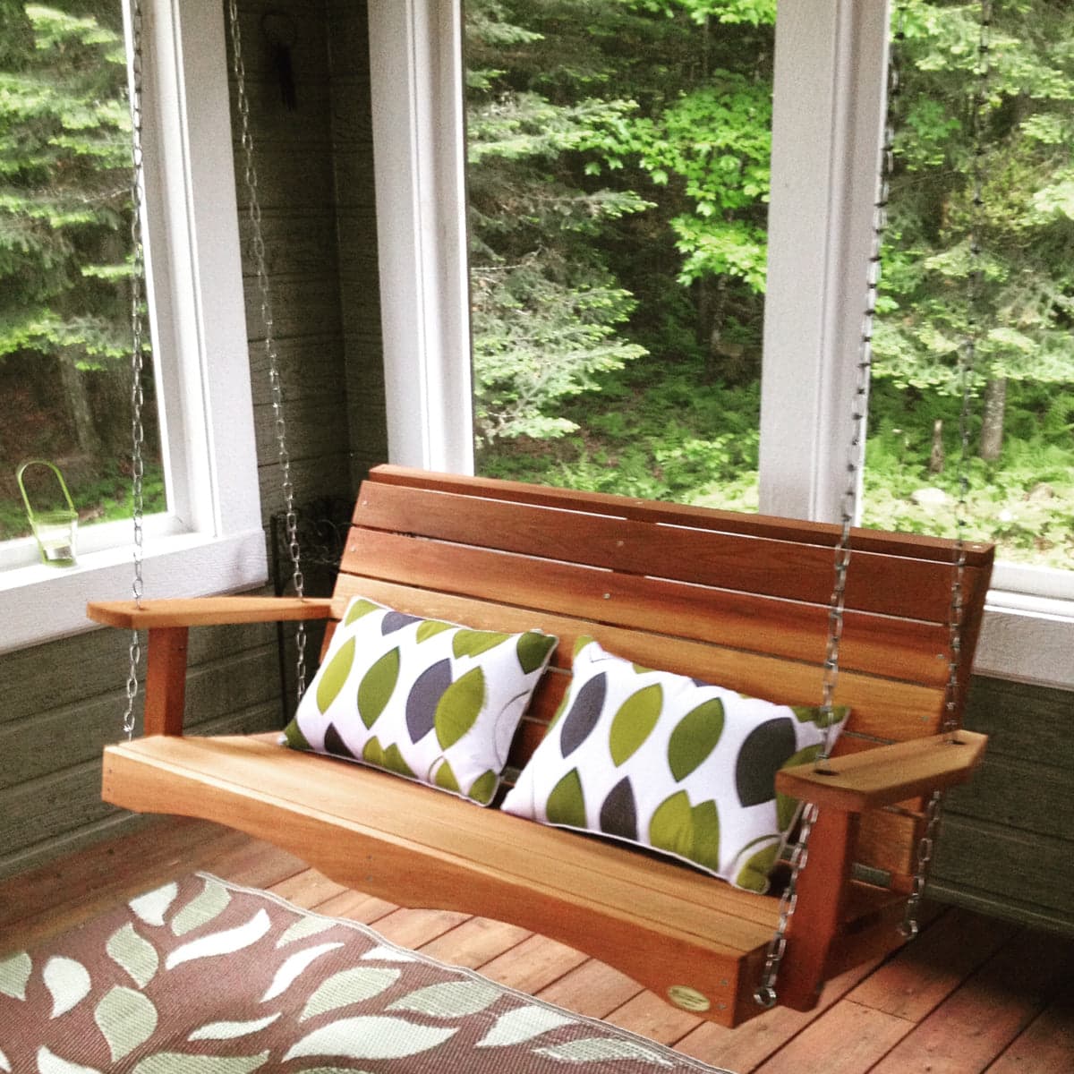 4-Ft Cedar Porch Swing — product photograph