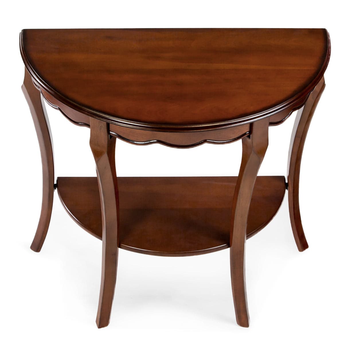 Half Moon Console Table HR014 Cherry Finish — product photograph