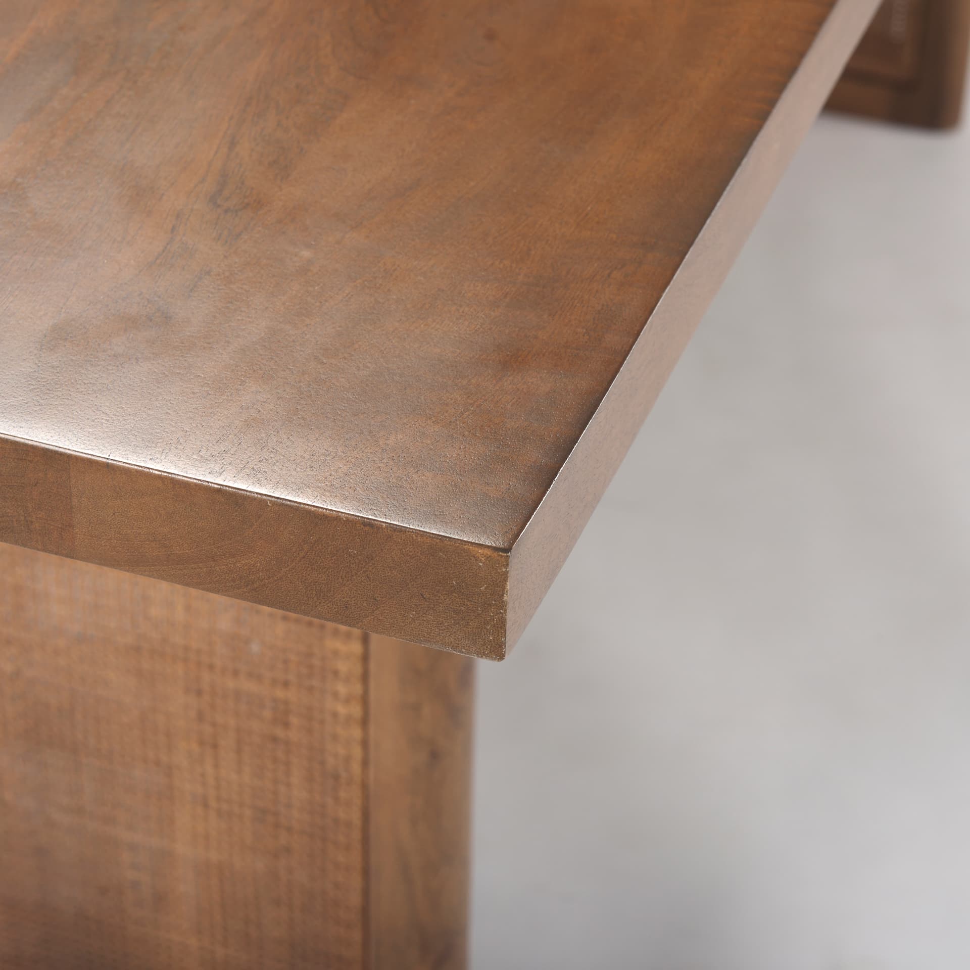 Grier 84"L x 38"W Dining Table | Med Brown Wood & Med Brown Wood Cane | Seats 8 — product photograph