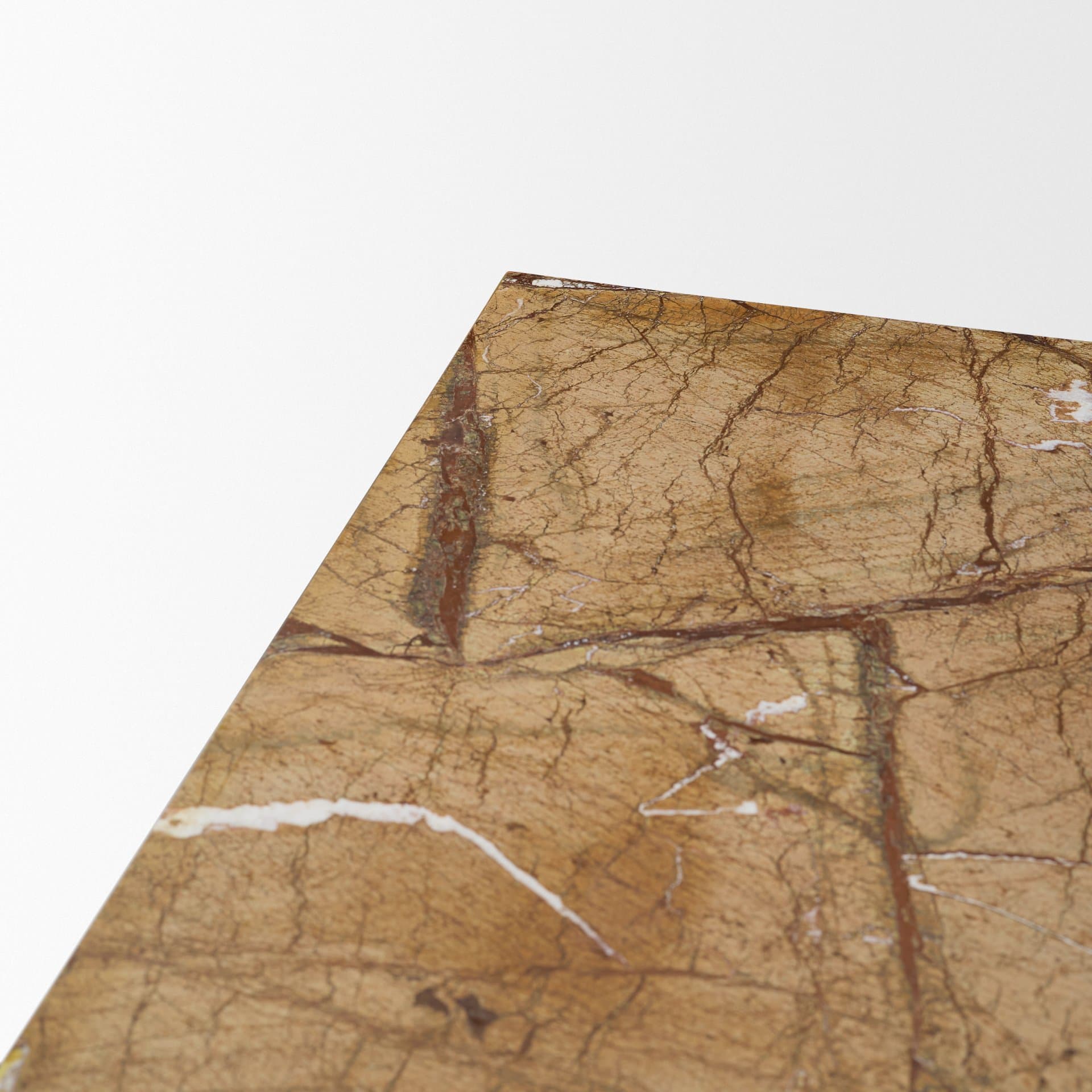Matteo Solid Rainforest Rust Marble Rectangular Coffee Table — product photograph