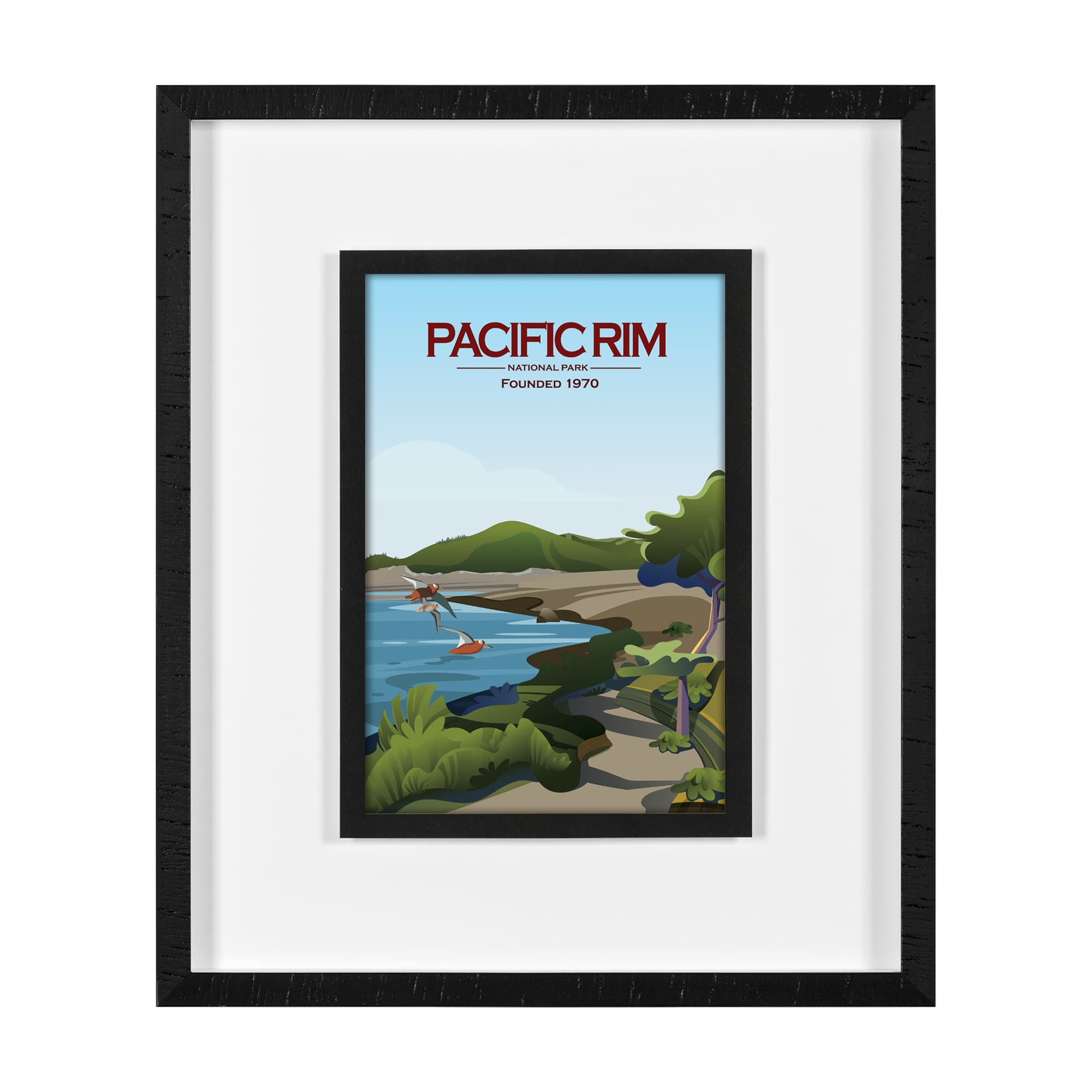 Pacific Rim GO (M) by Mercana Studio a Framed Art Print Matted under Glass — product photograph