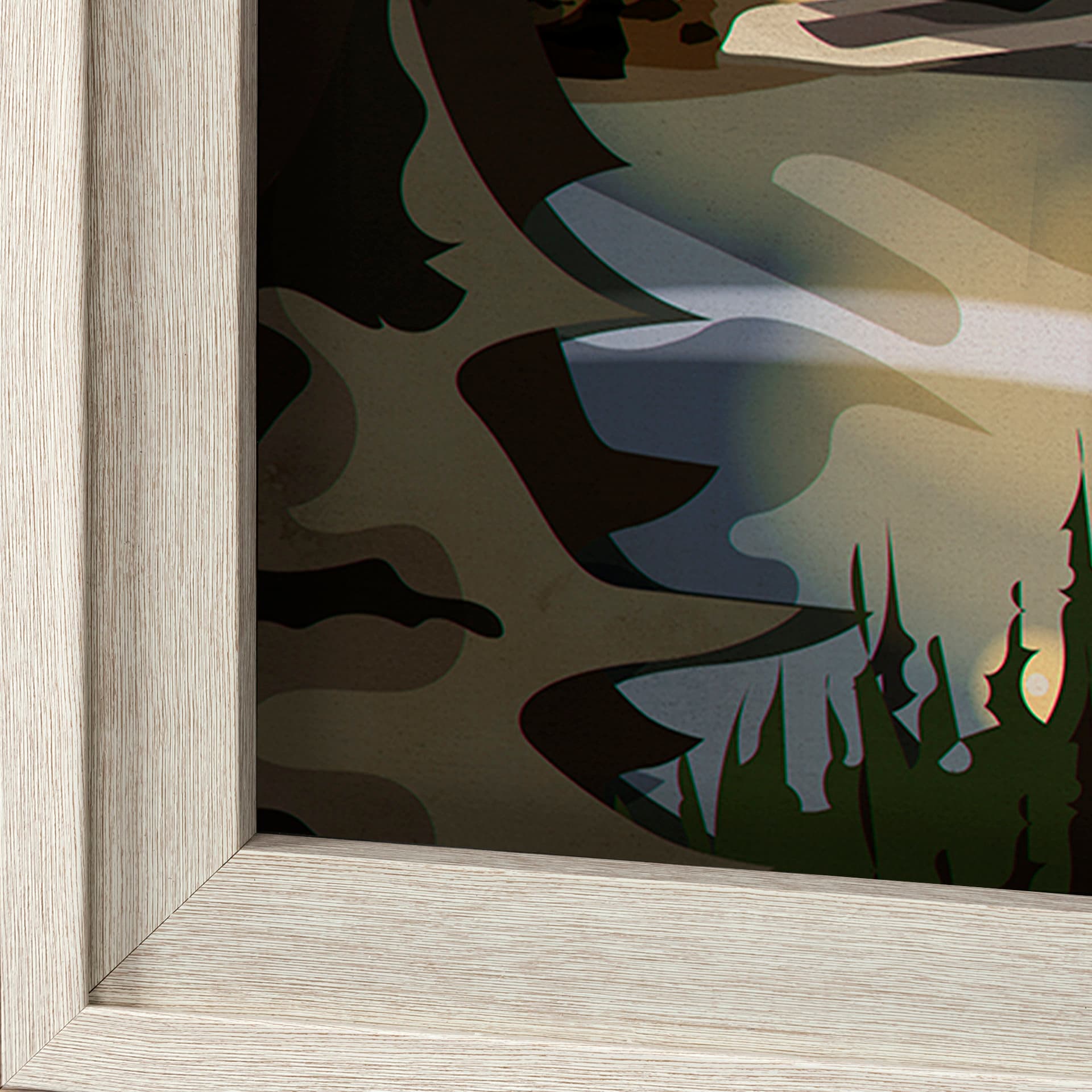Whistler Go Canada (XL) by Mercana Studio a Hand Embellished Decograph Framed Art Print under Glass — product photograph