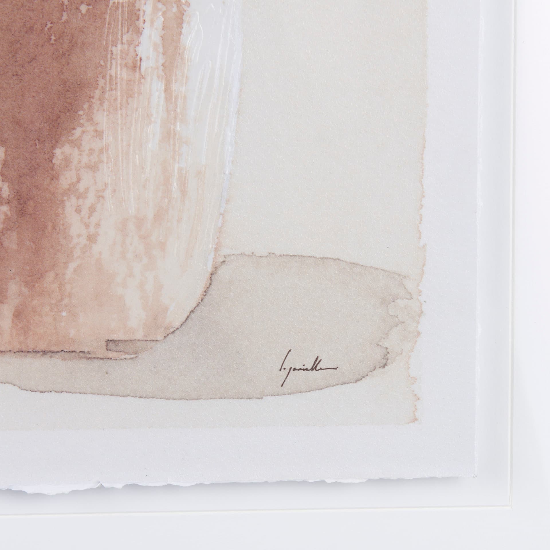 Boho Flowers II by Mercana Studio a Hand Embellished Textured Framed Art Print Matted under Glass — product photograph