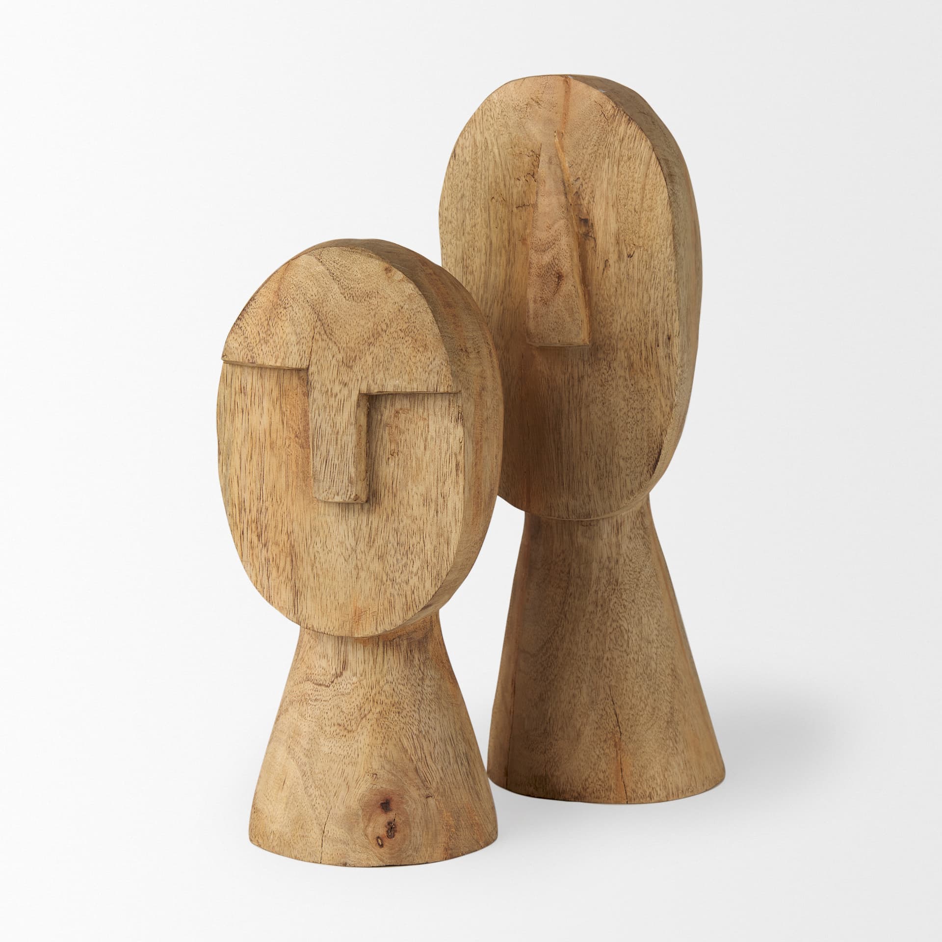 Ivan Large Wooden Head Sculpture — product photograph