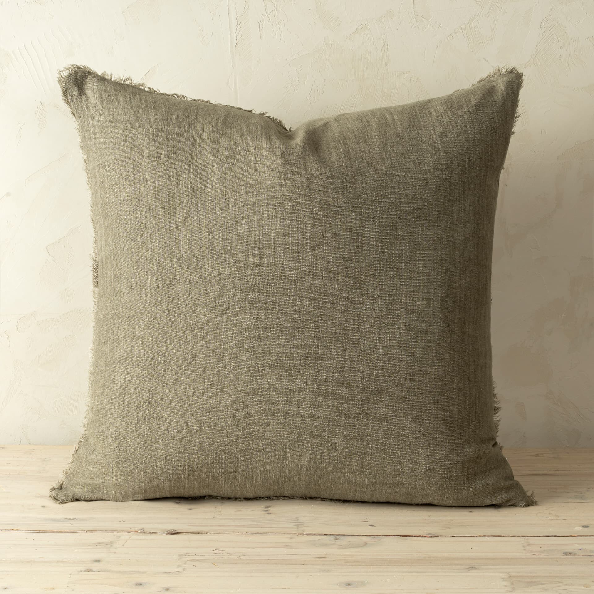 Lina 24x24 Mink Linen Decorative Cover w/Filler — product photograph