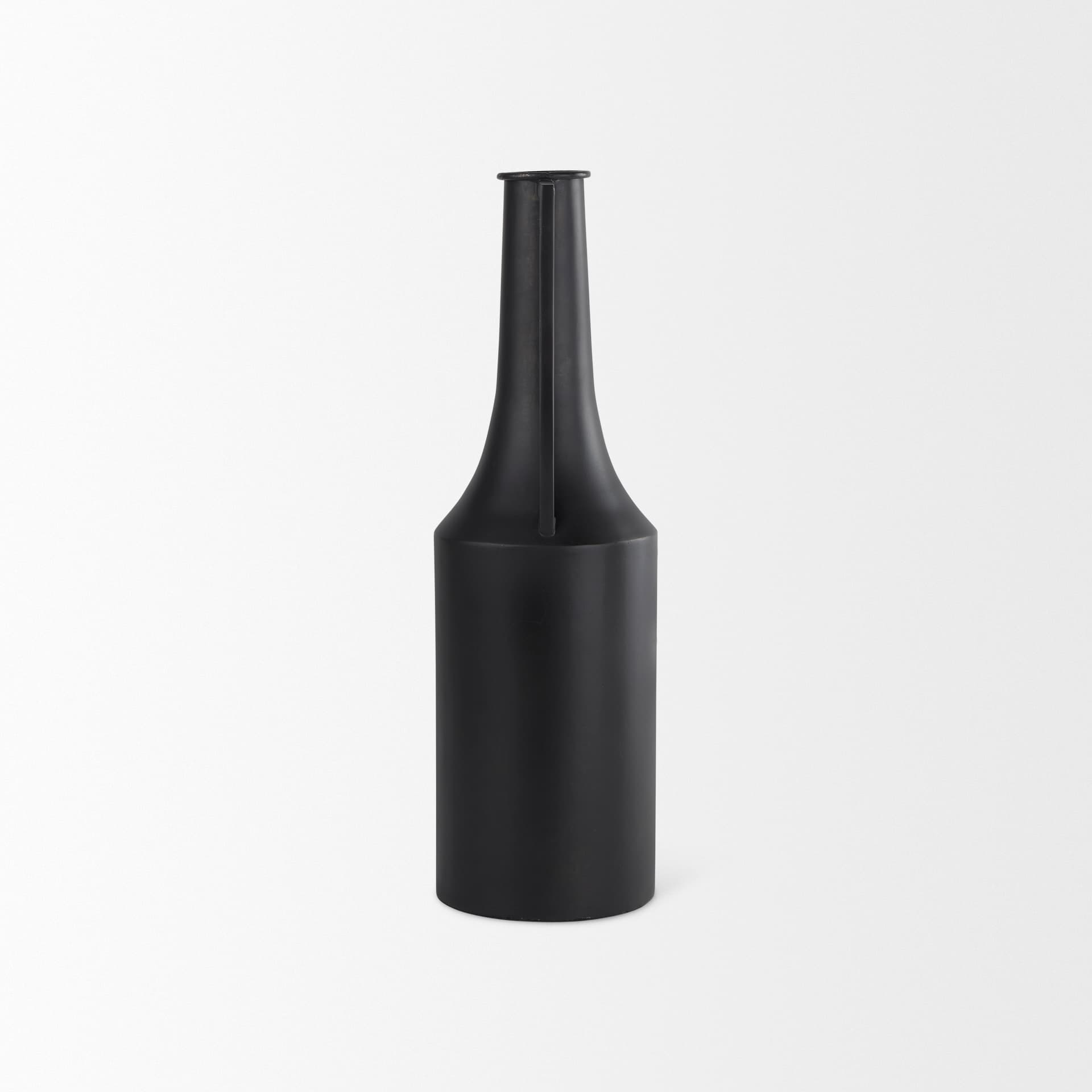 Aubrey Medium 18.0H Black Iron Flower Jug Vase — product photograph