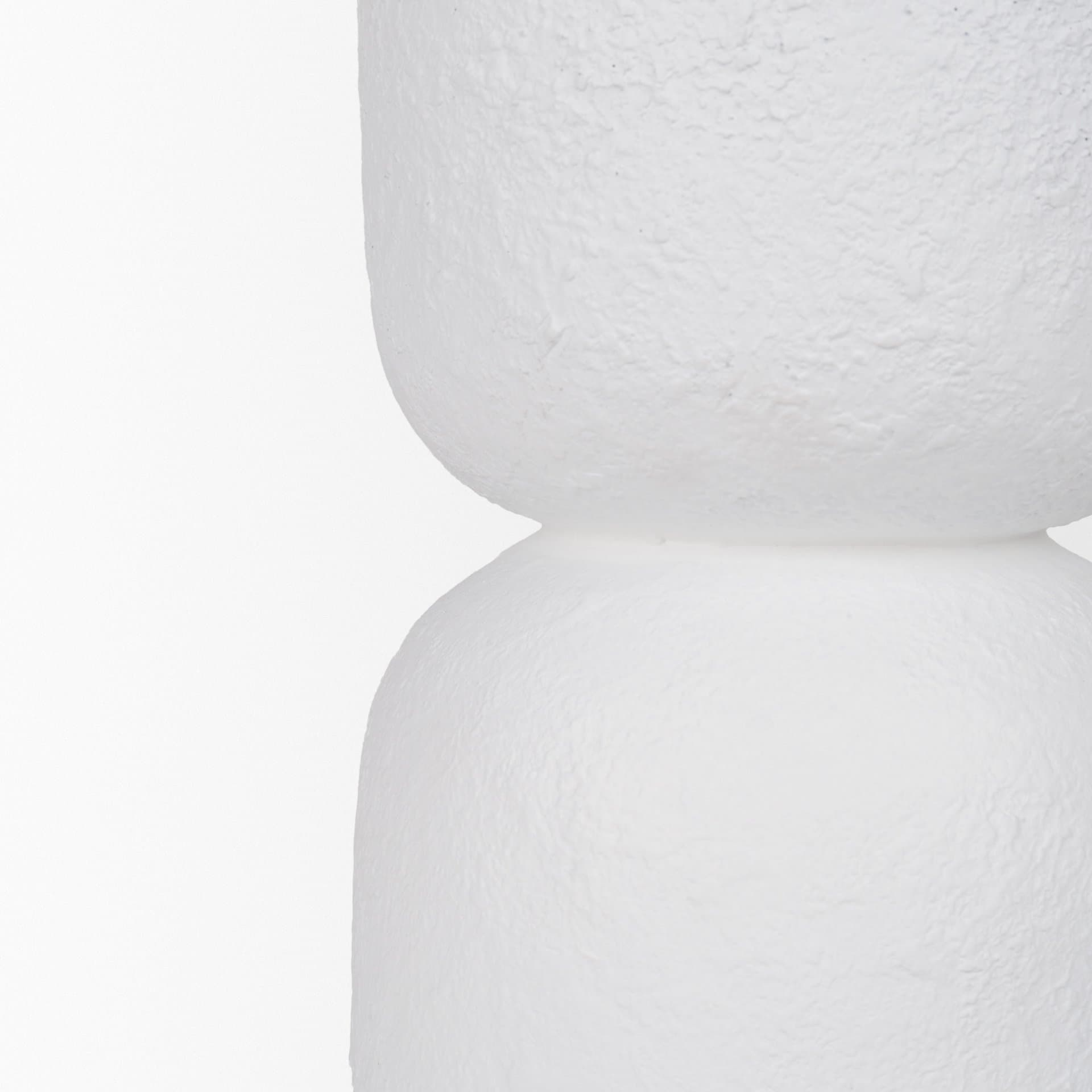 Everly 15.0L x 15.0W x 27.5H White Cement W/Beige Shade Table Lamp — product photograph