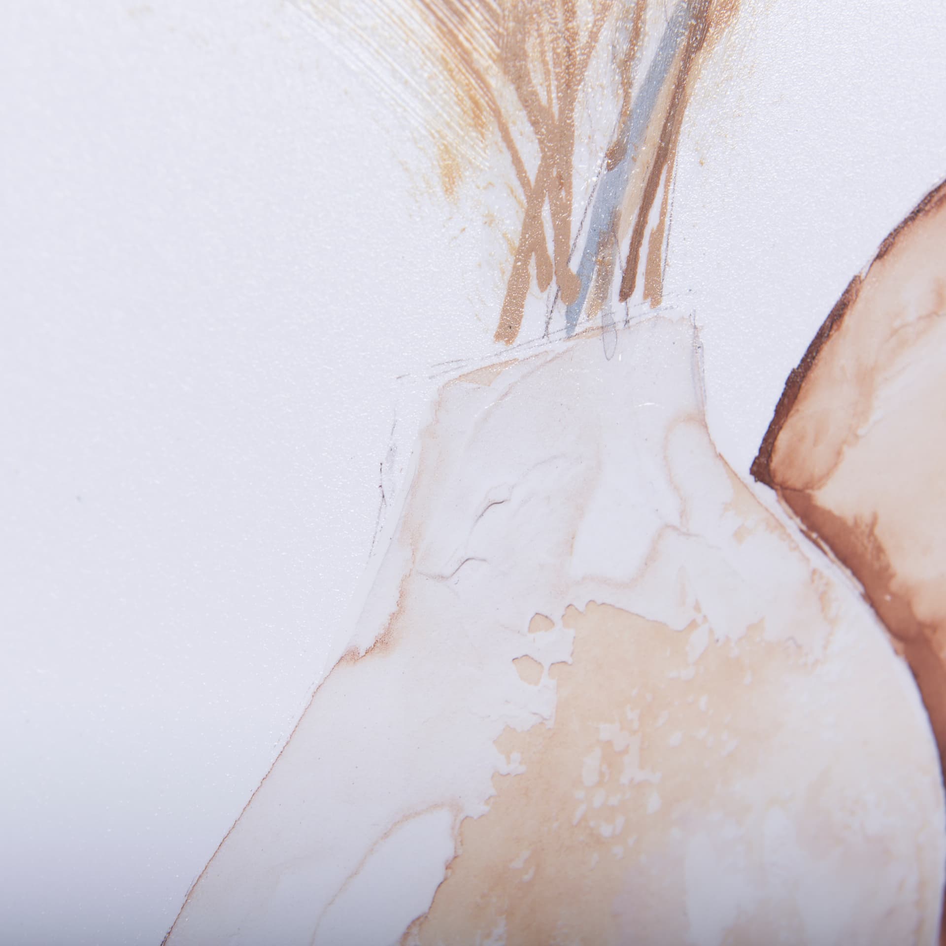 Vase Gray Lotus Pods by Mercana Studio a Hand Embellished Textured Framed Art Print — product photograph
