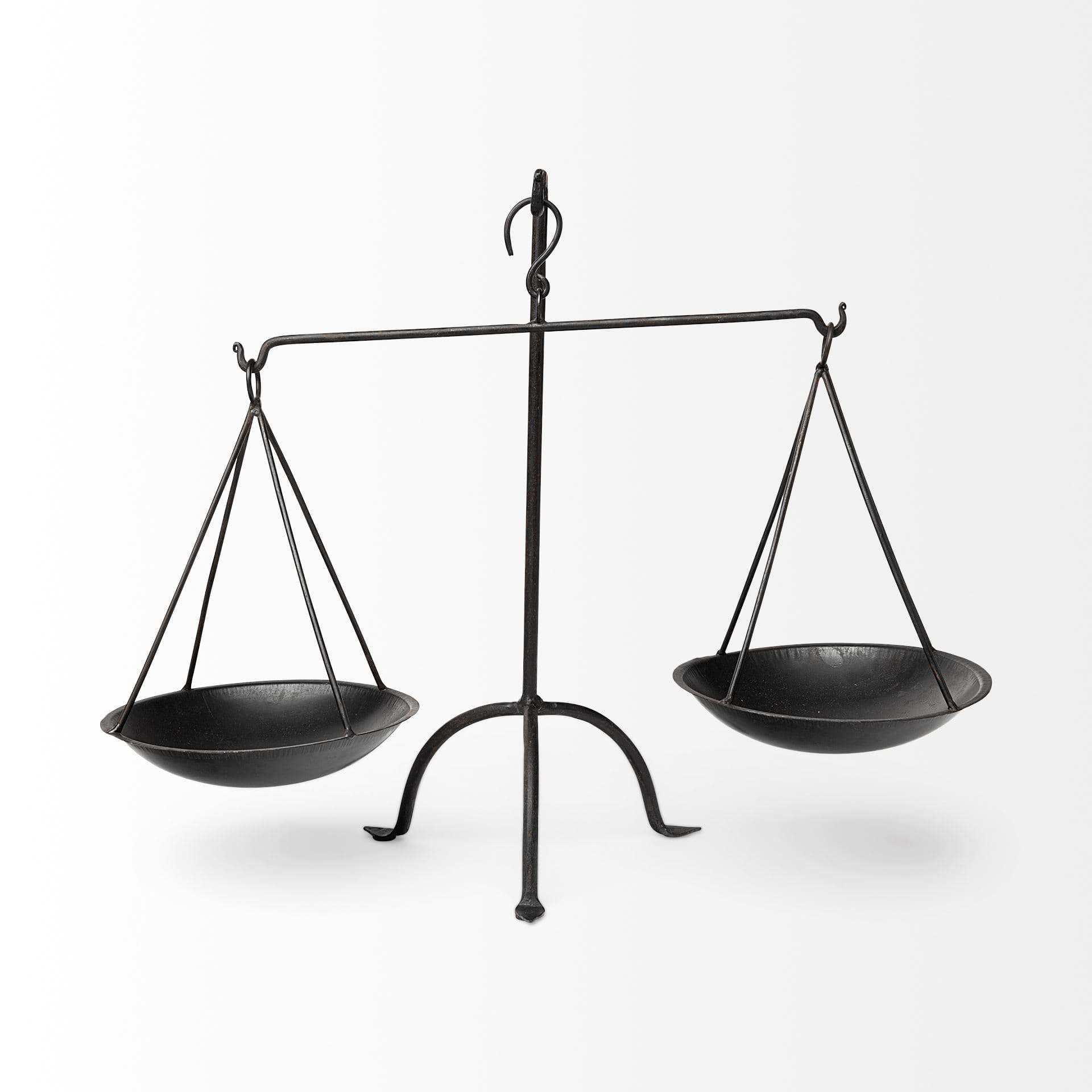 Adilah 16L x 10W Black Metal Vintage Inspired Weighing Scale — product photograph