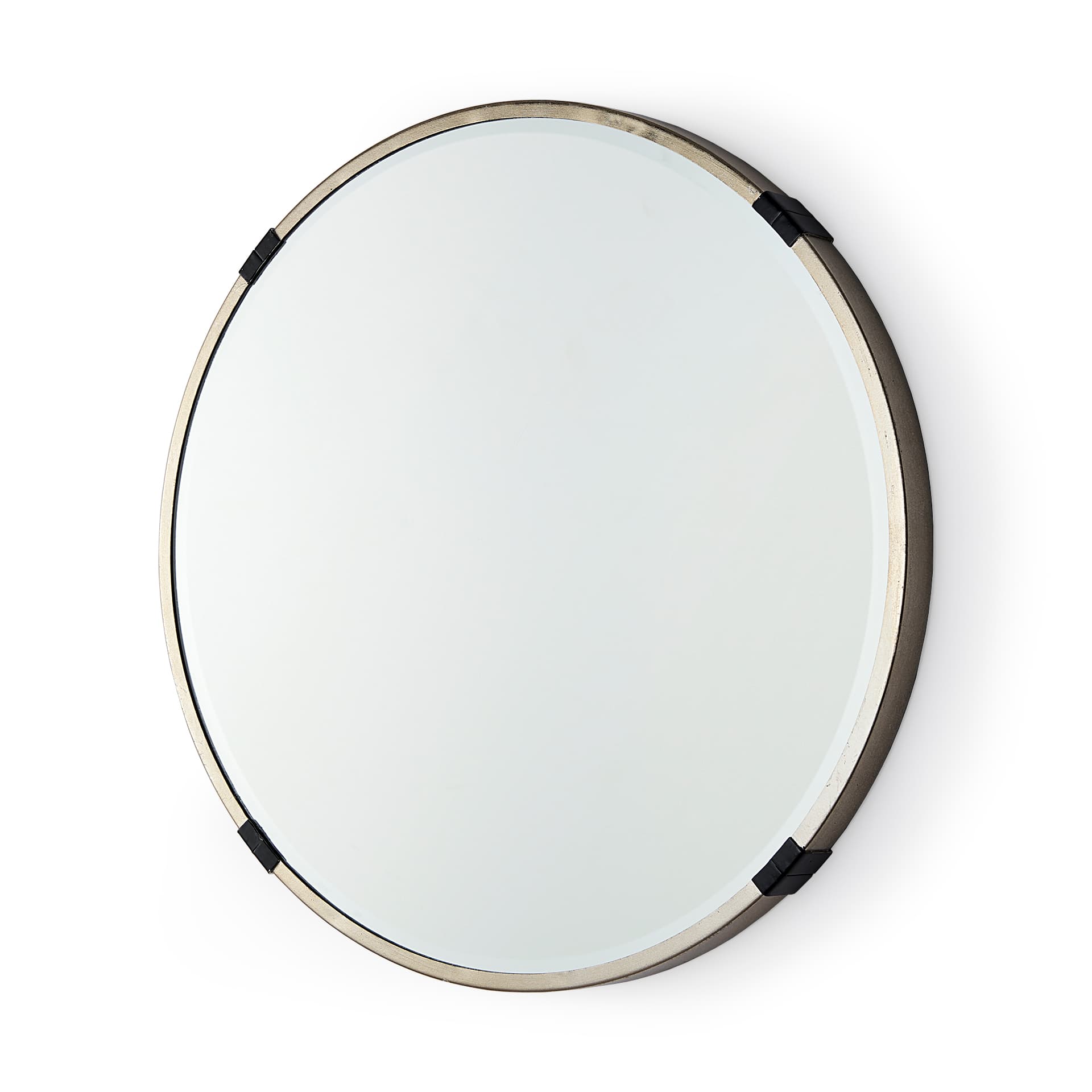 Melissa 23" Small Round Gold Metal Wall Mirror — product photograph