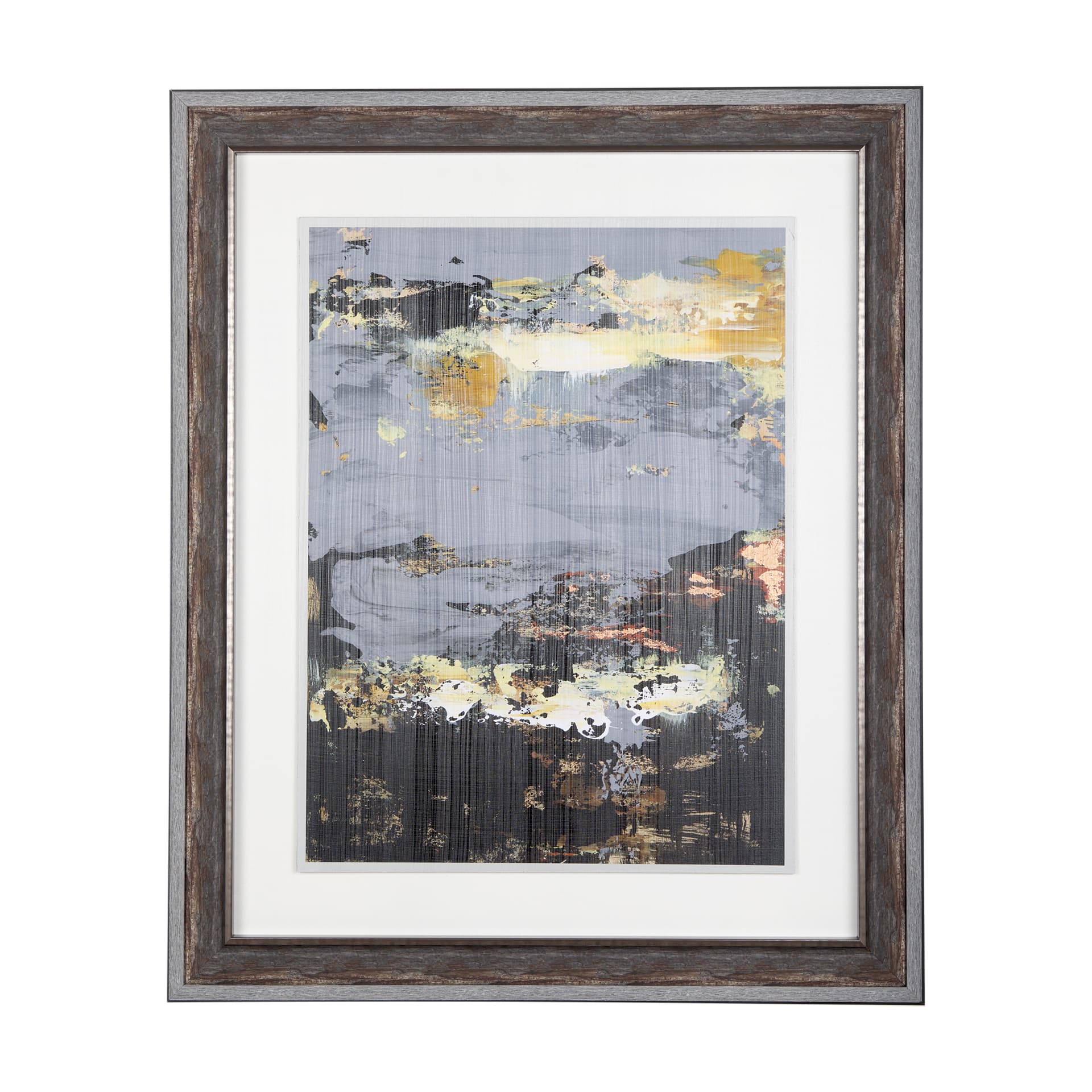 Silver and gold Inspiration I by Mercana Studio a Hand Embellished Textured Framed Art Print — product photograph