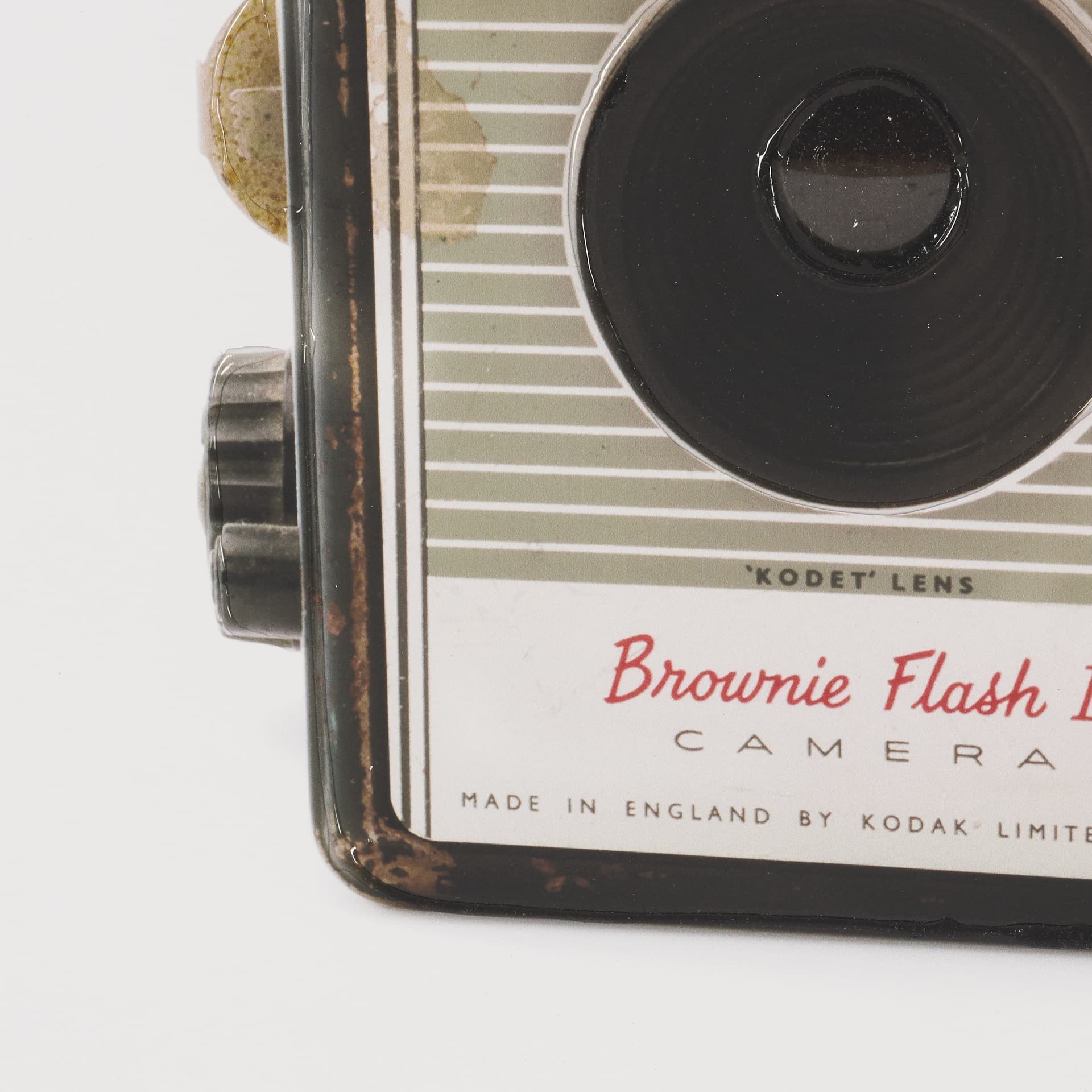 Flash Bulb Camera by Deborah Revell Hand Embelished Framed Art Print Matted under Glass — product photograph