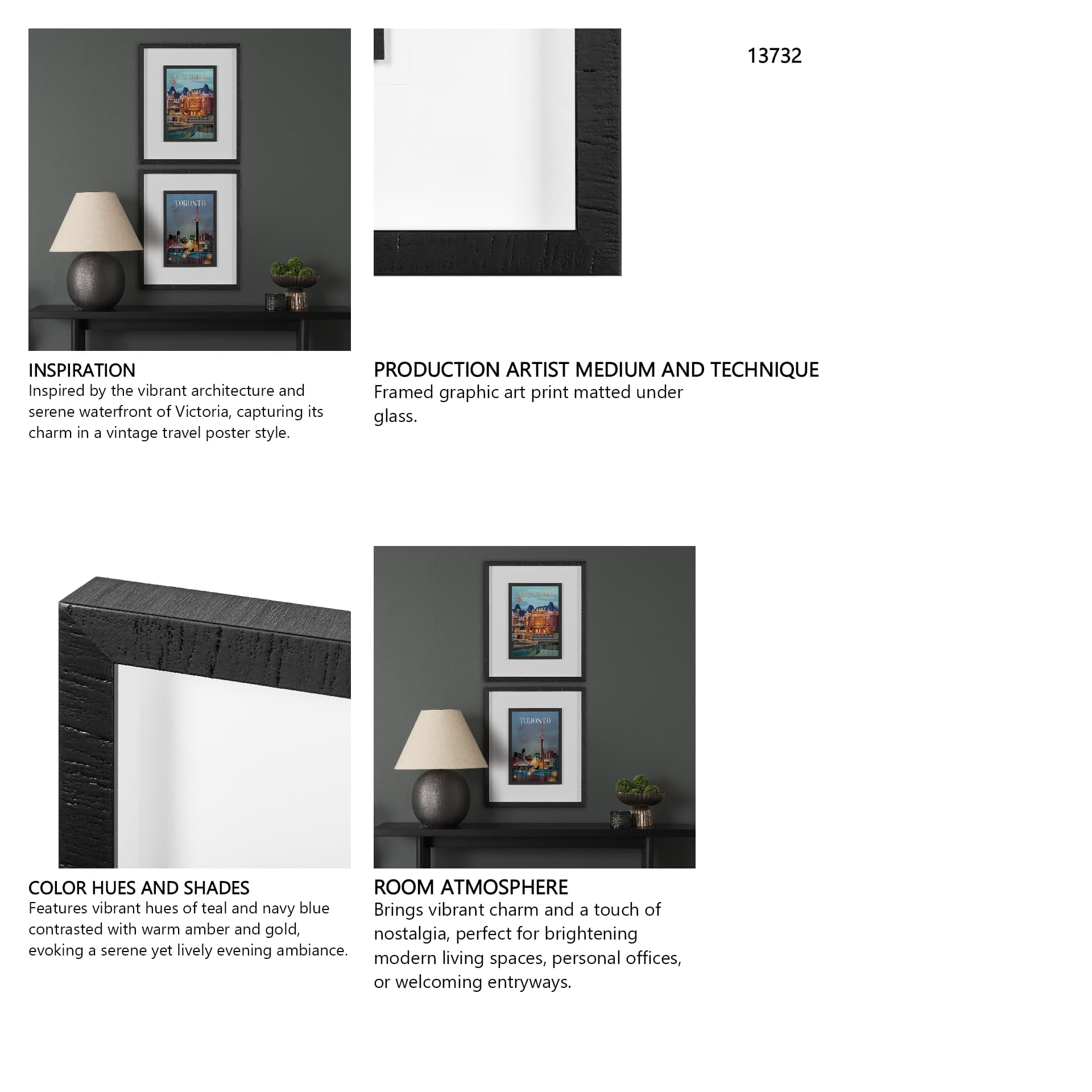 Victoria Go Canada (M) by Mercana Studio a Framed Art Print Matted under Glass — in a styled room