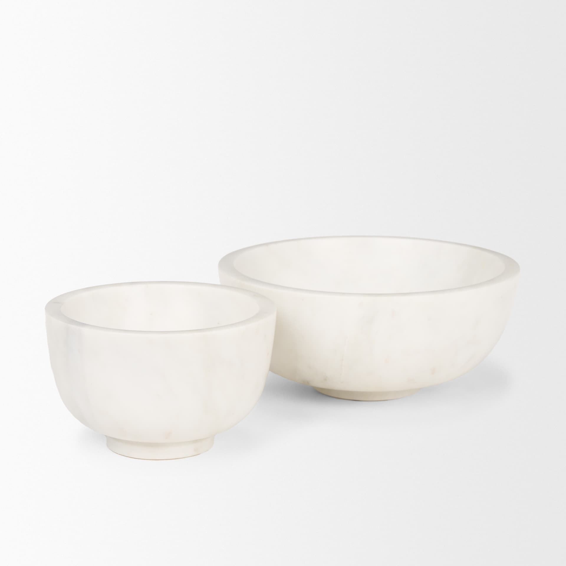Katora Small Premium Solid White Marble Bowl — product photograph