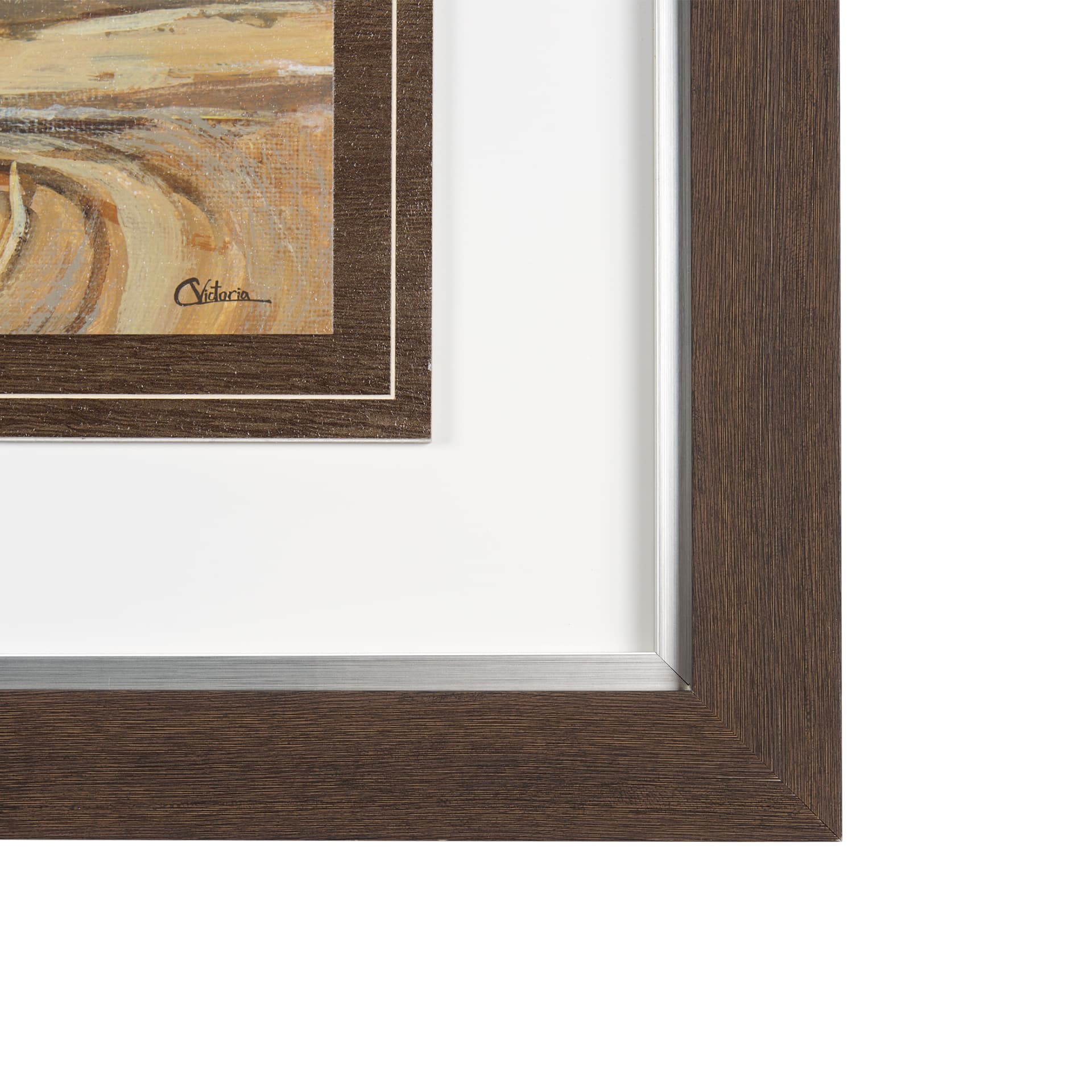 Farmland View I by Mercana Studio a Hand Embellished Textured Framed Art Print — product photograph