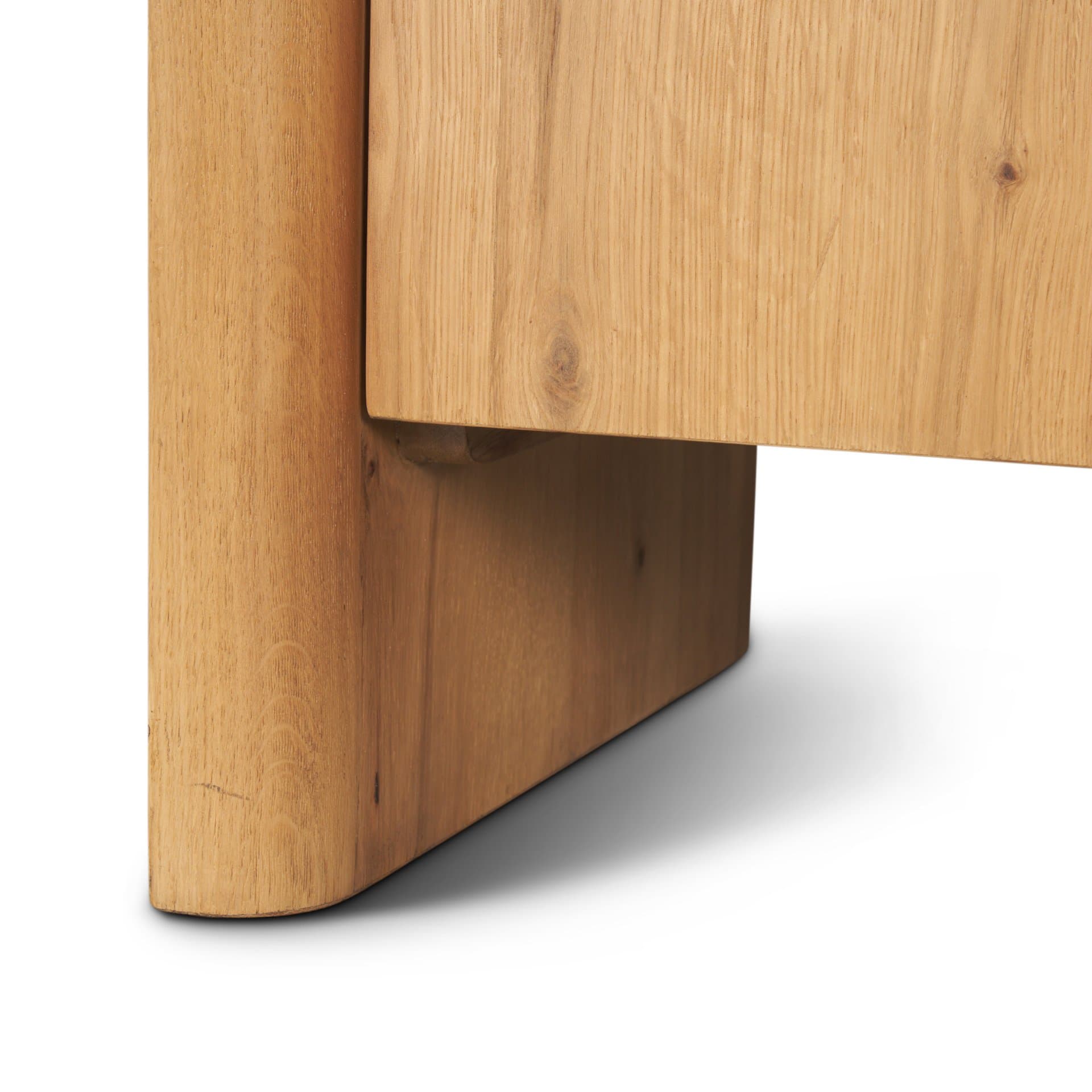 Belford 94" Light Brown Oak Wood Media Console — product photograph