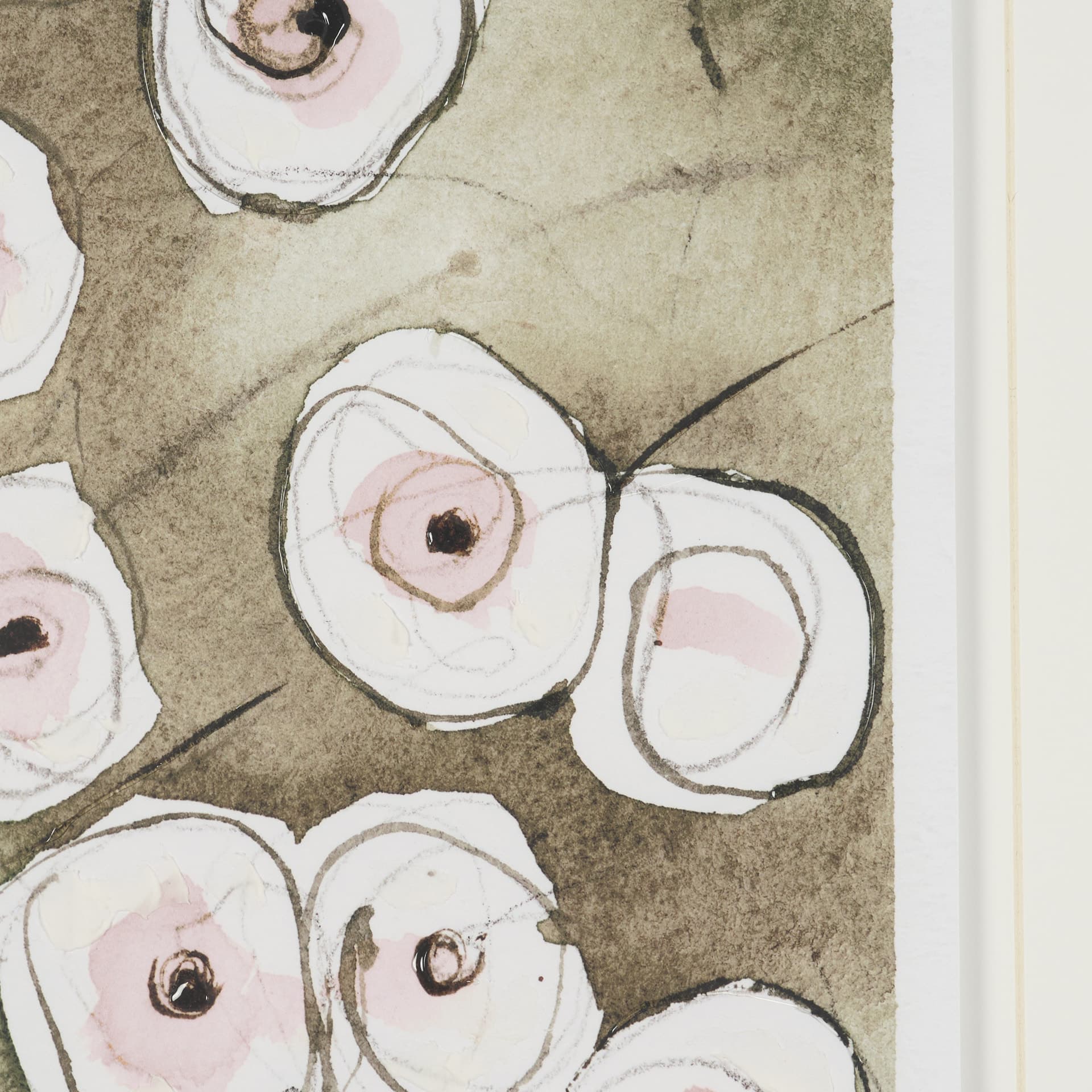 Butterfly Ranunculus I by Mercana Studio Hand-Embellished Framed Artwork Matted under Glass — product photograph