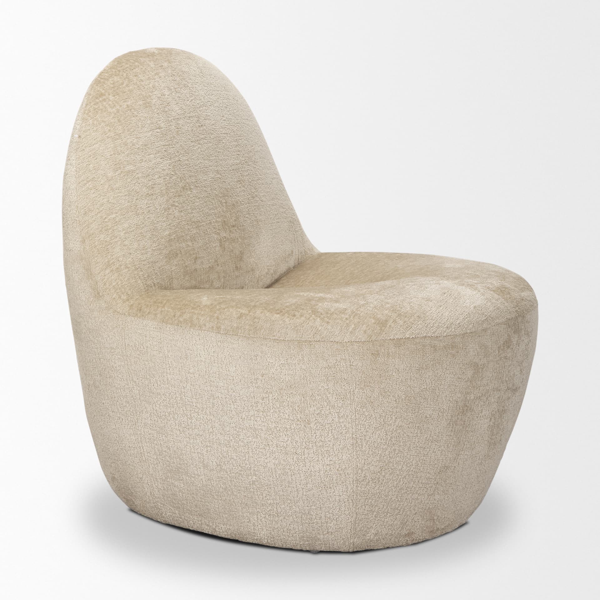 Beverly Beige Chenille Accent Chair — product photograph