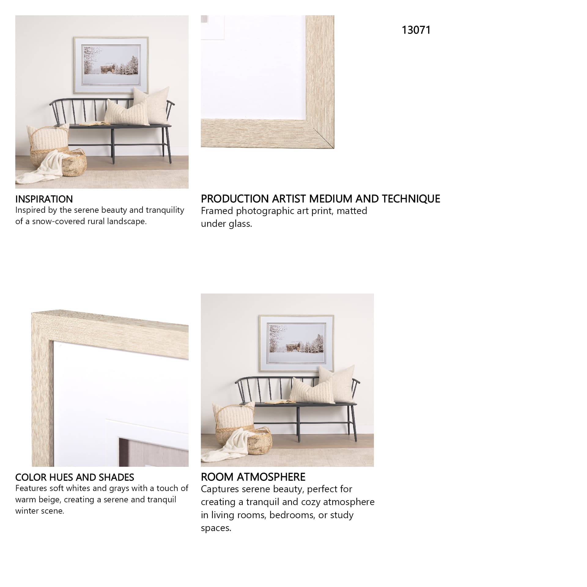 First Snow by Aledanda a Framed Photo Art Print Matted under Glass — in a styled room