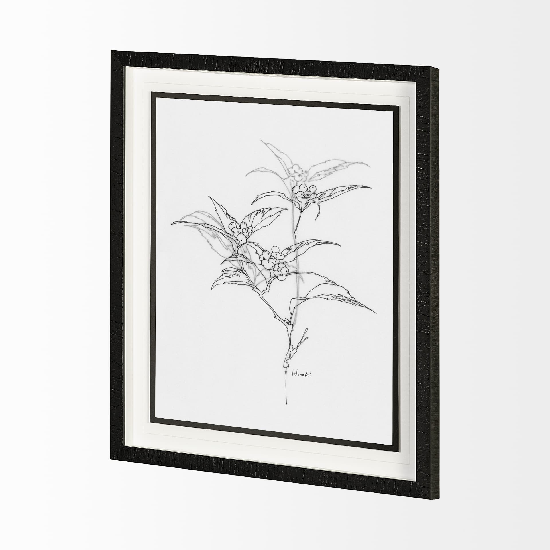 Arrangement IV by Hiraki a Framed Art Print Matted under Glass — product photograph