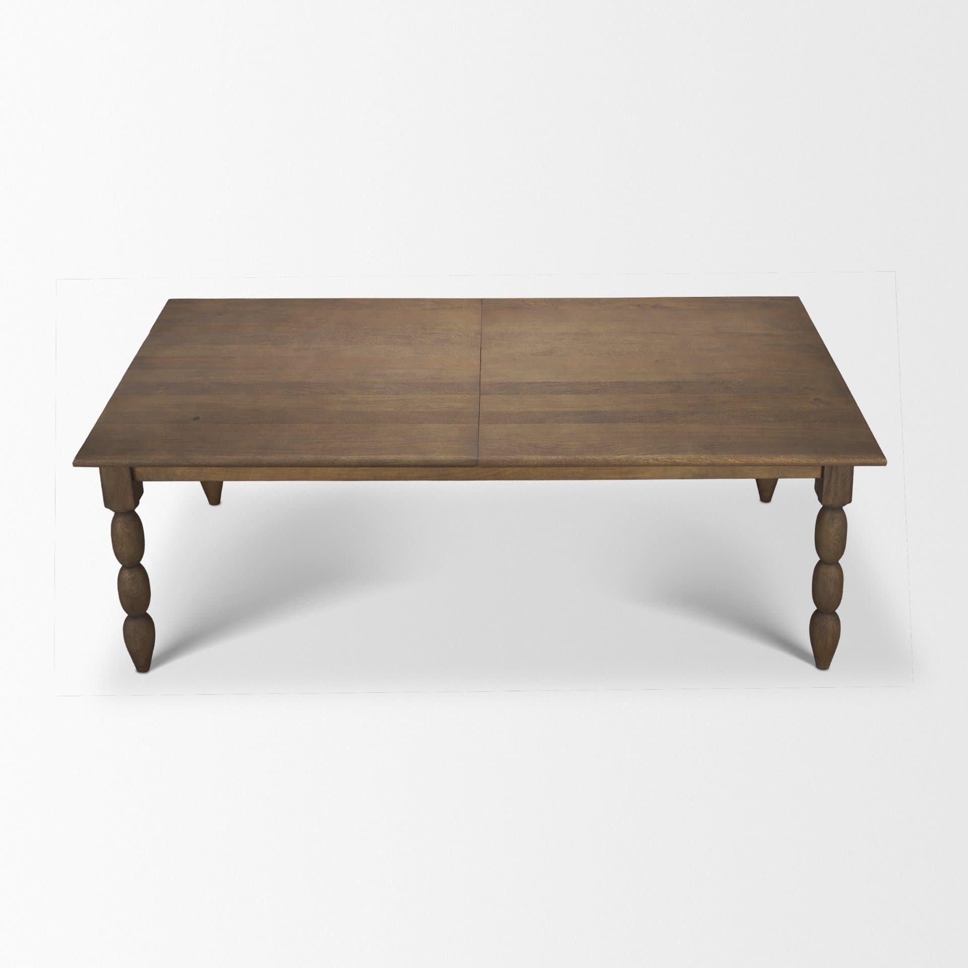 Angeline 96"L x 48"W Extendable Dining Table | Dark Brown Wood | Seats 8-10 — product photograph