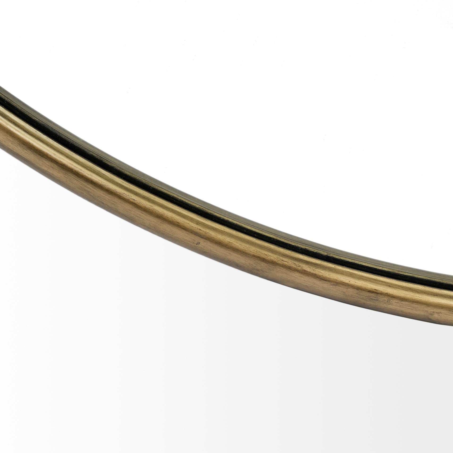 Piper 47.2L x 1.0W x 47.2H Large Gold Metal Round Wall Mirror — product photograph