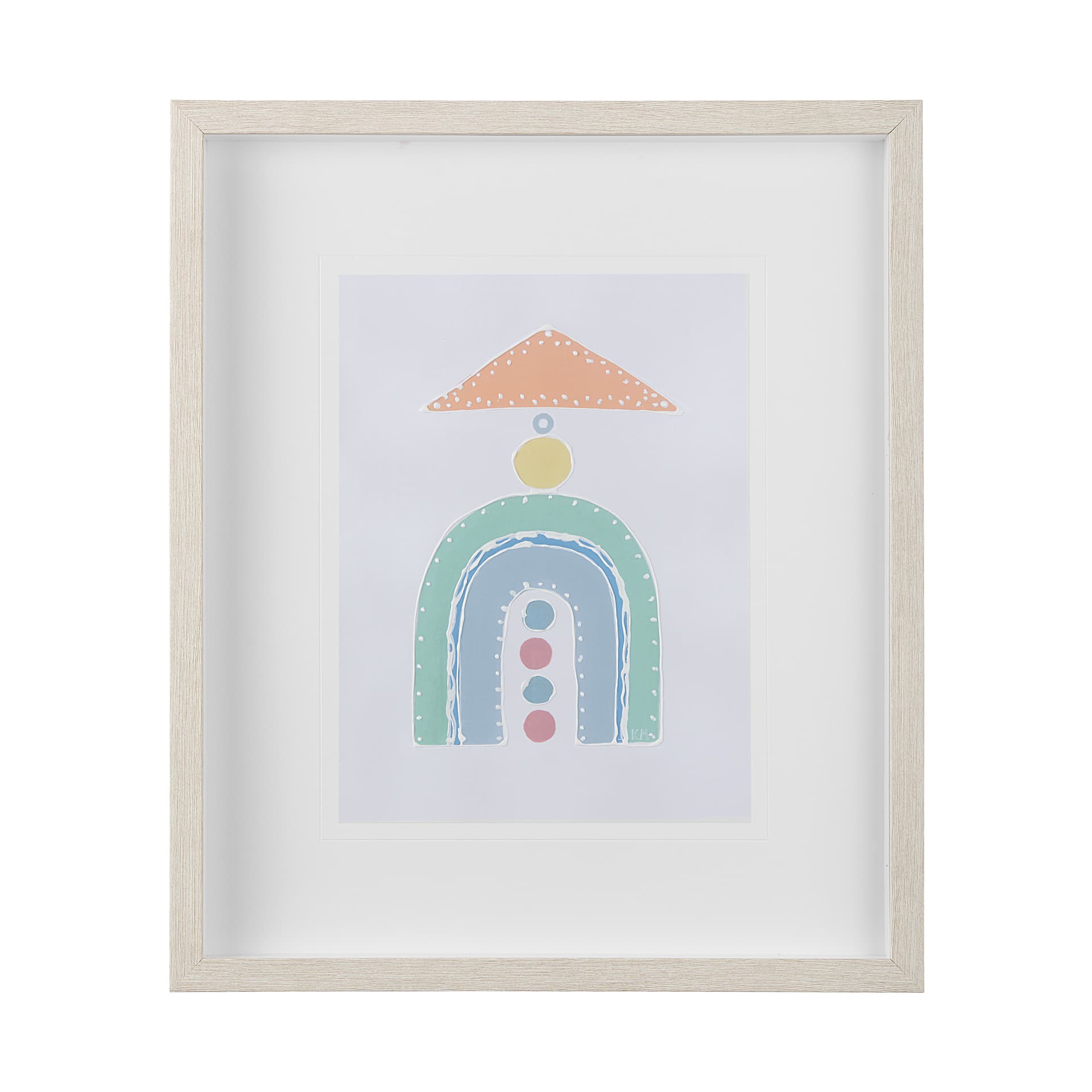 Pavilion I by Mercana Studio a Hand Embellished Textured Framed Art Print Matted under Glass — product photograph