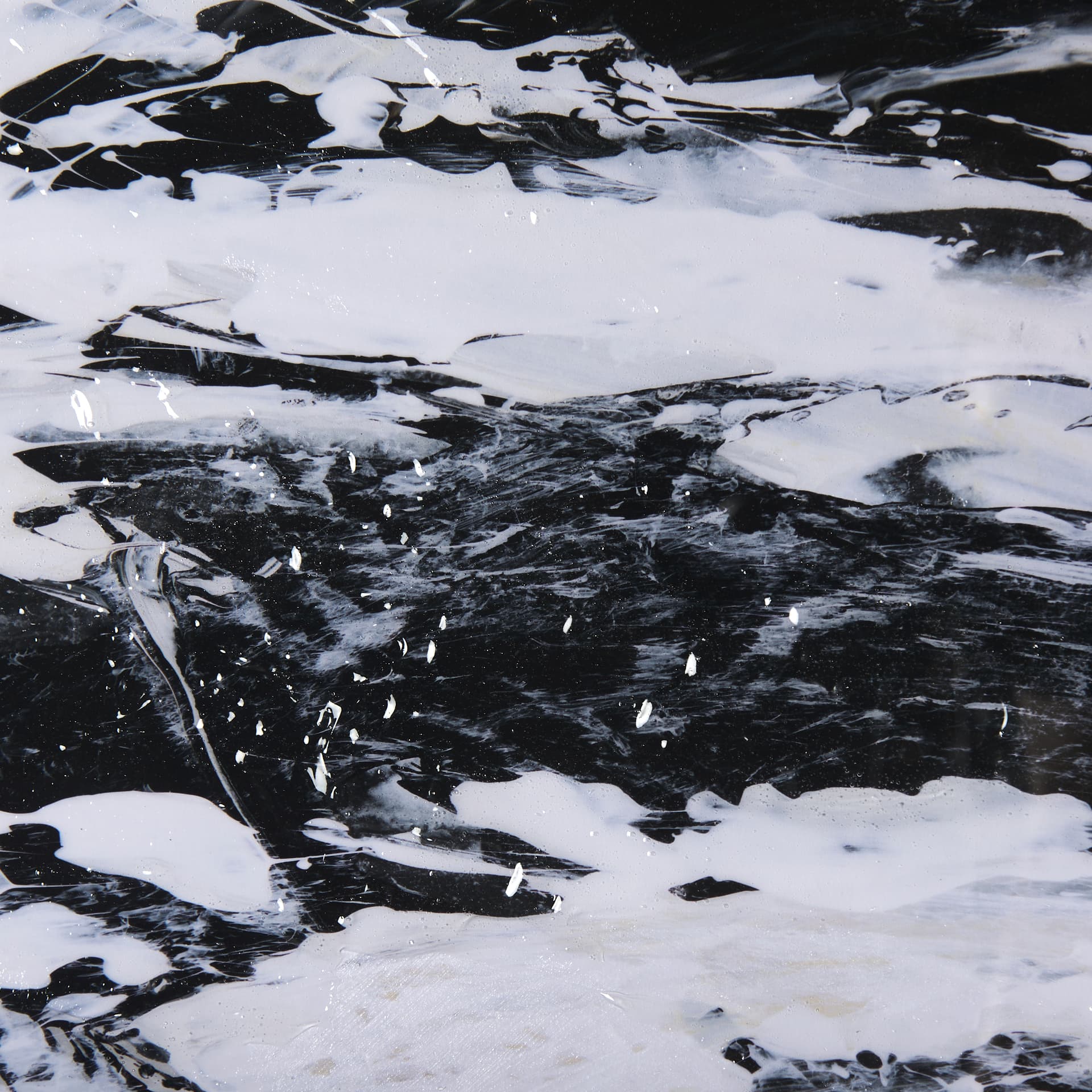 Black Strokes II by Mercana Studio a Hand Embellished Textured Framed Art Print Matted under Glass — product photograph