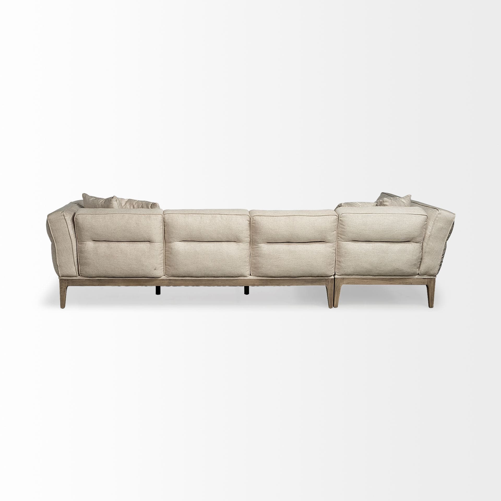 Denali IV 121" Beige Upholstered Wooden Frame Left Four Seater Sectional — product photograph