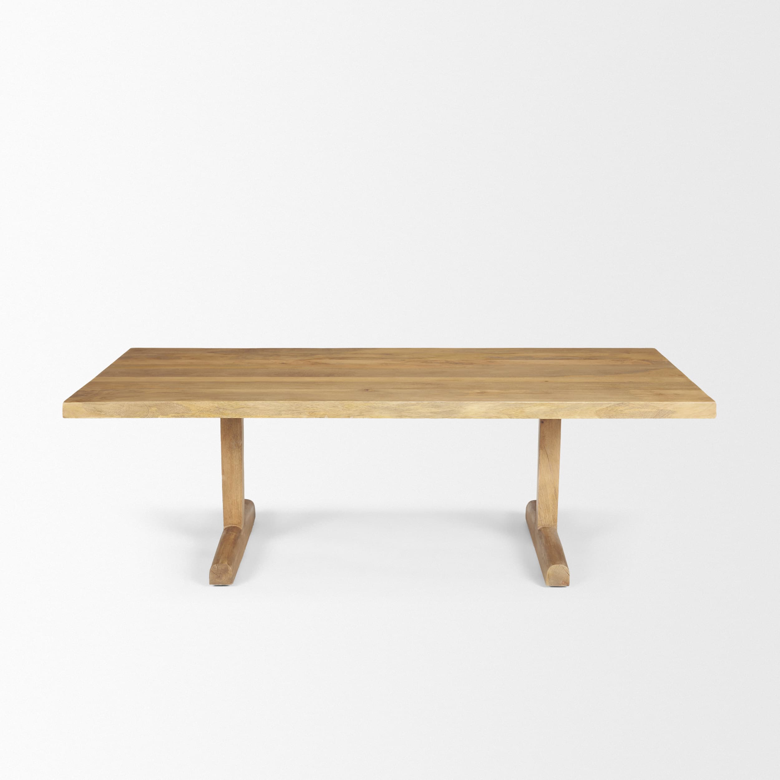 Viktor 55"L Light Brown Solid Wood Coffee Table — product photograph