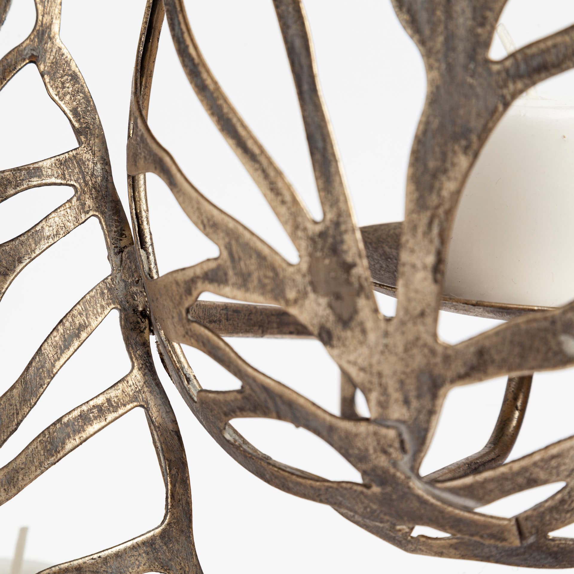 Lana II Set of 4 Champagne toned Wall Candle Holders — product photograph