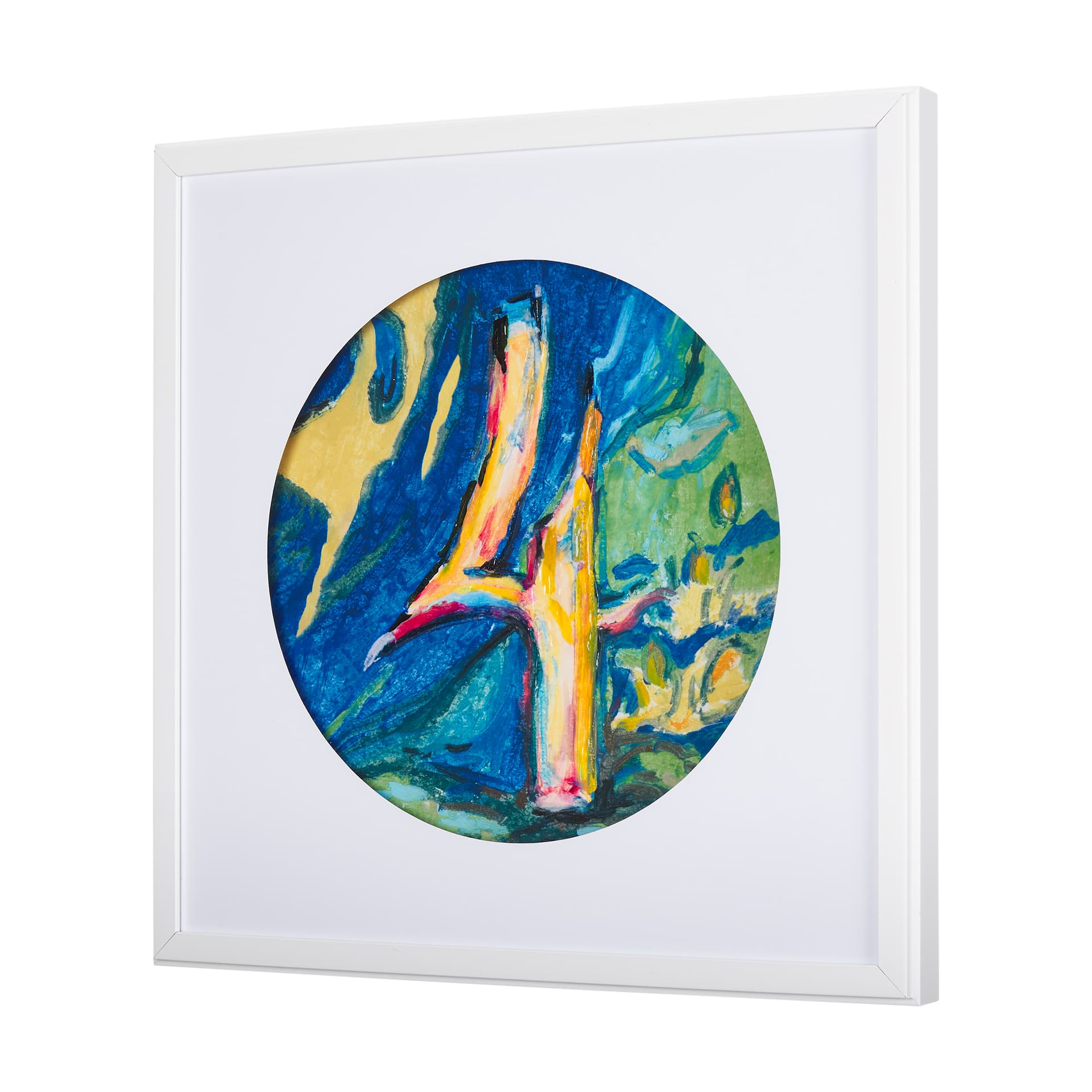 Numbers IV by Mercana Studio a Hand Embellished Textured Framed Art Print Matted under Glass — product photograph