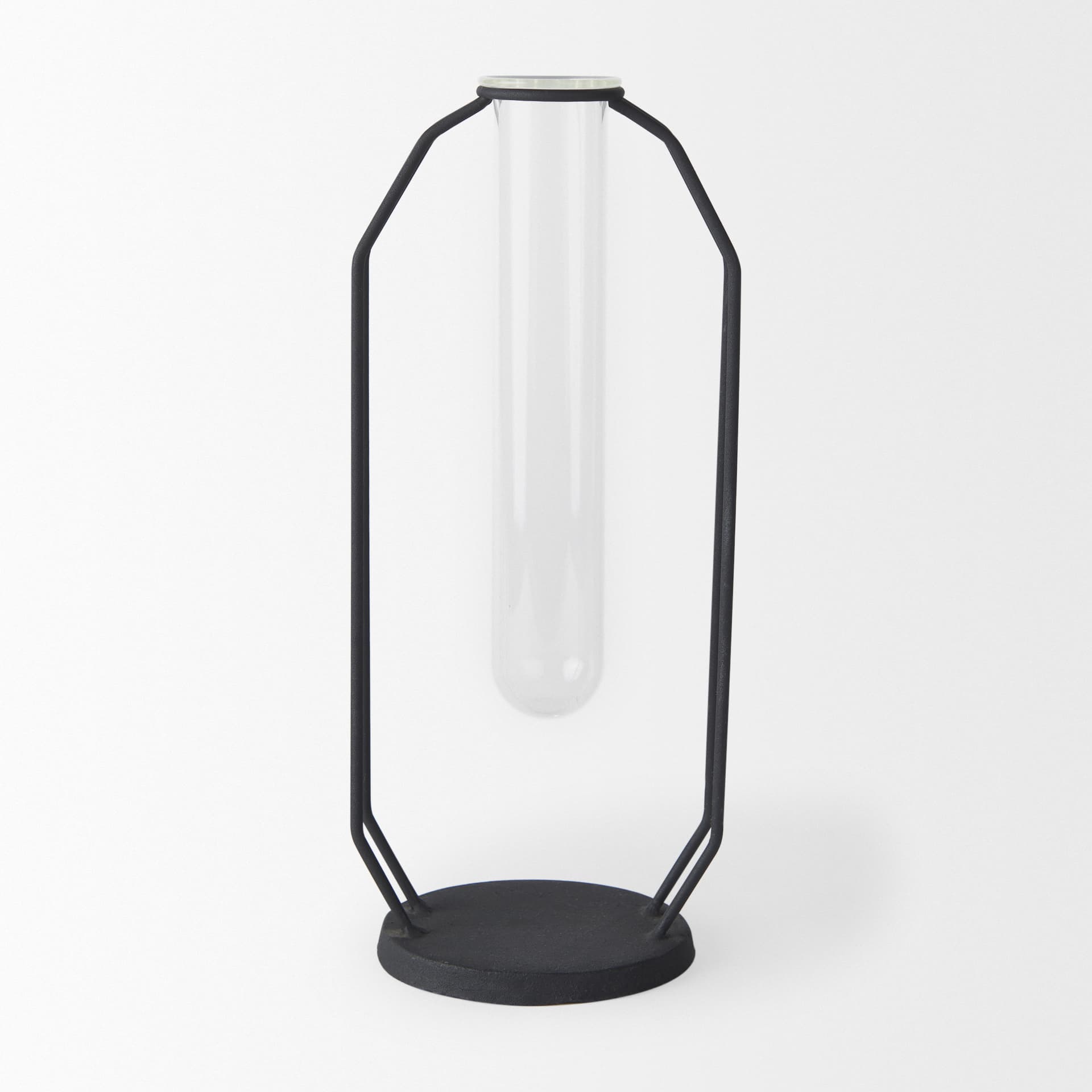 Aria 4.5L x 3.9W x 11.0H Metal and Glass Holder Object — product photograph