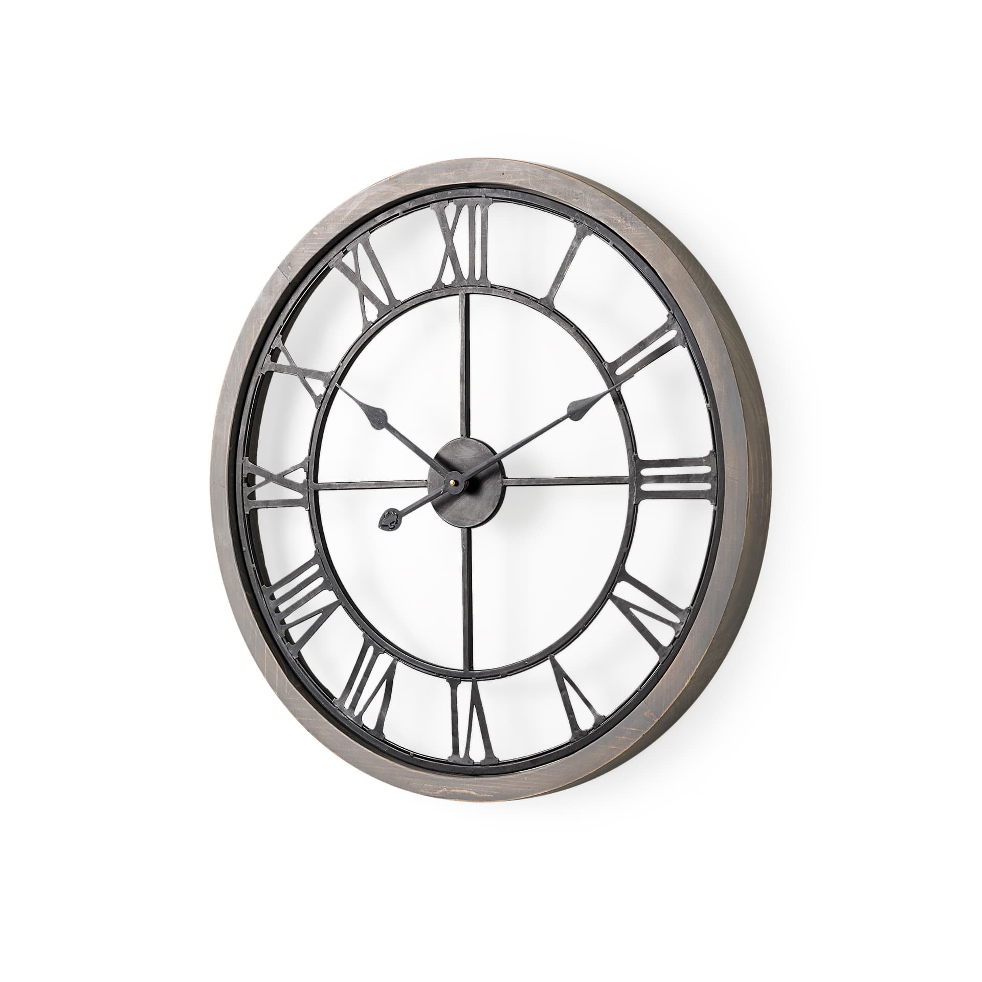 Mething Gray 25" Medium Farmhouse Wall Clock — product photograph